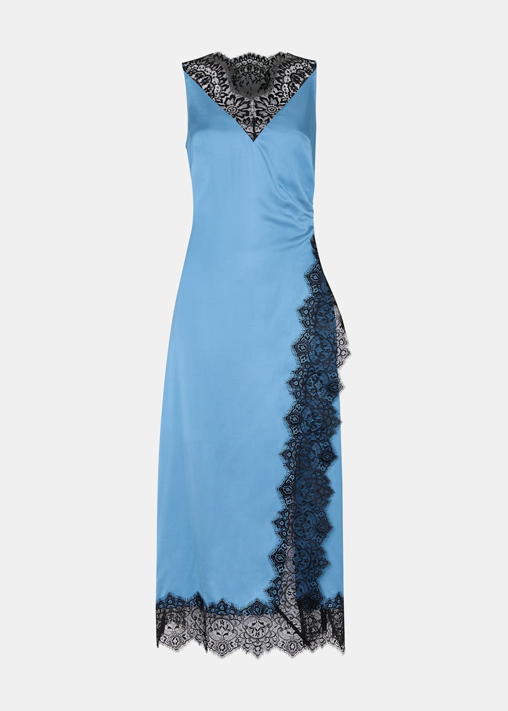 Blue Multi Iris Lace Detail Wrap Dress WHISTLES Whistles UK