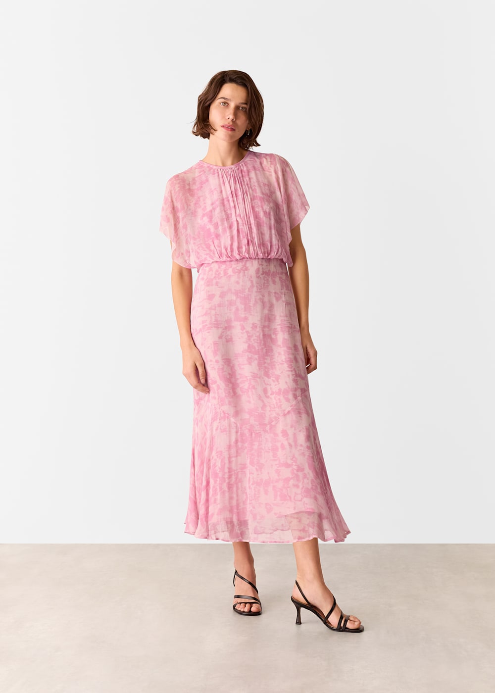 Whistles Dashed Brush Marks Midi Dress Whistles Dashed Brush Marks Midi Dress