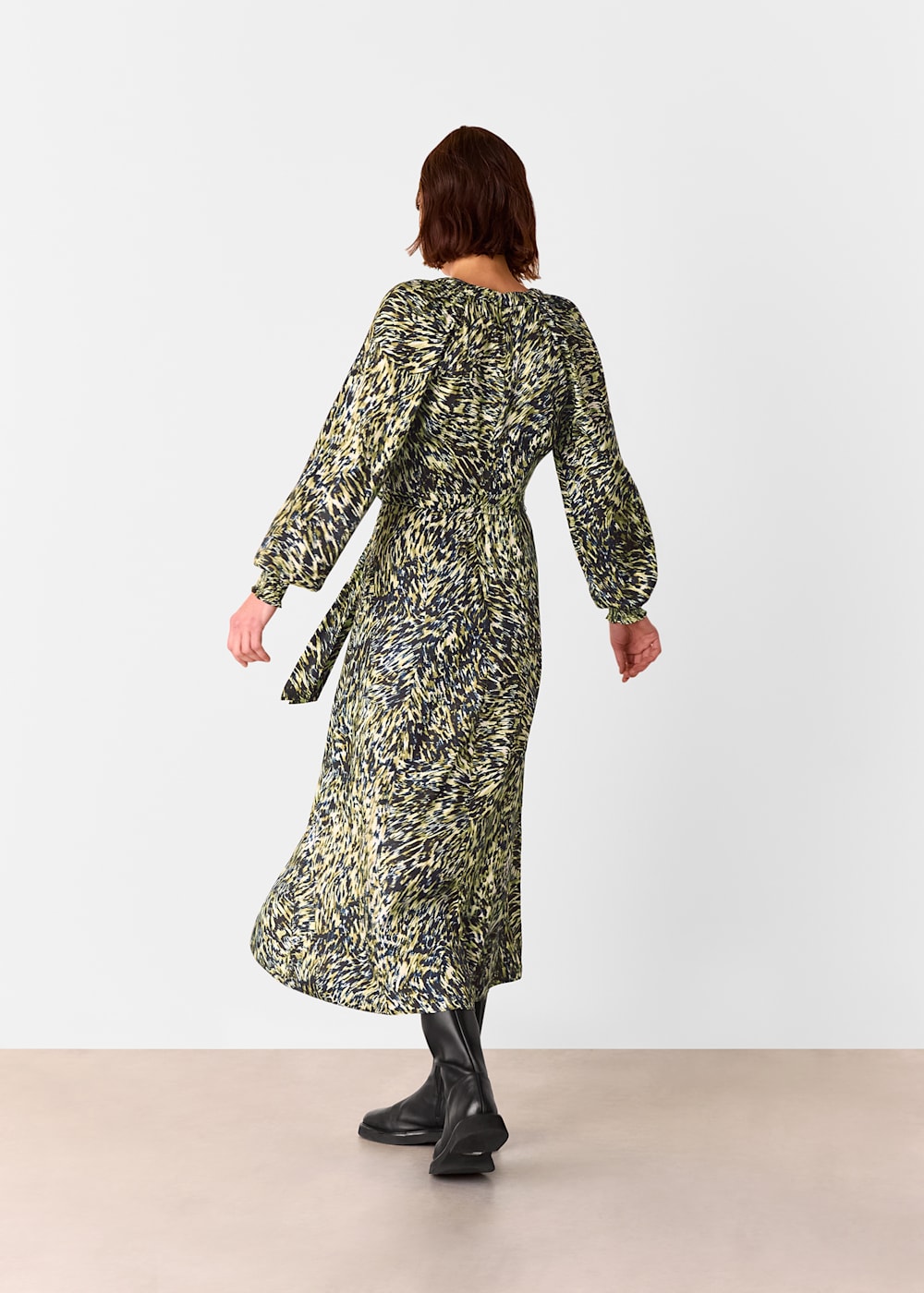 Whistles Leopard Swirl Midi Dress Whistles Leopard Swirl Midi Dress