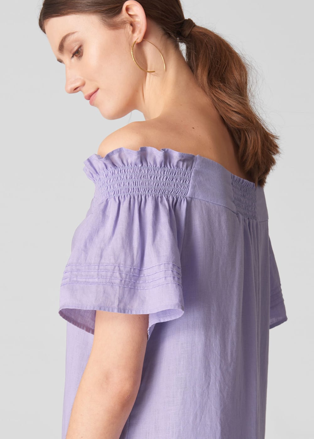 Lilac bardot dress 2025