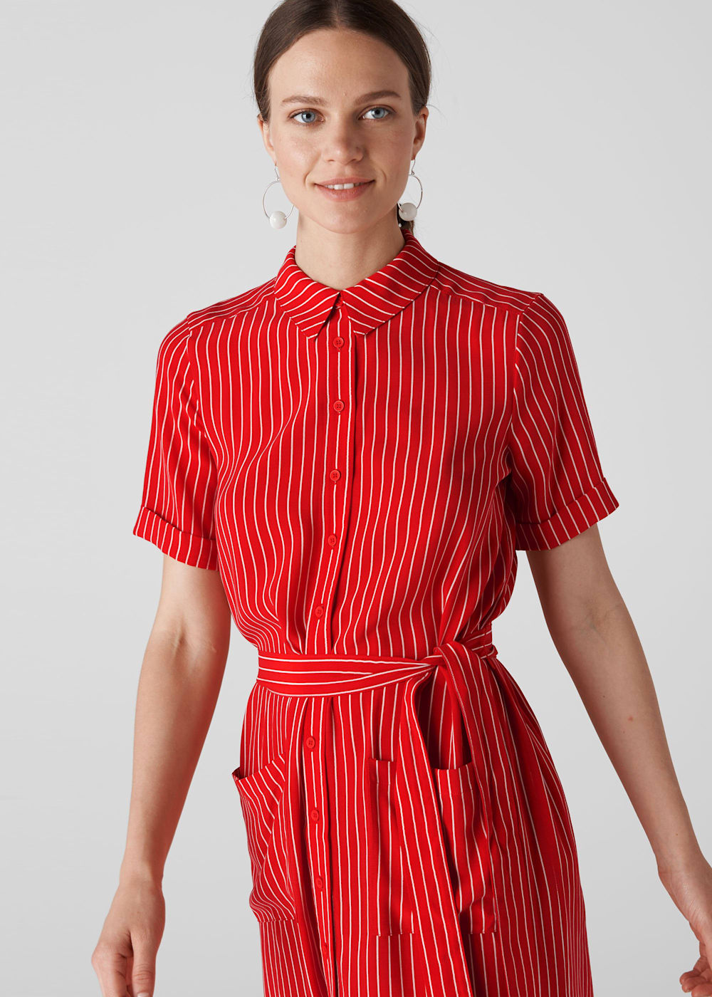Whistles montana linen shirt dress shop