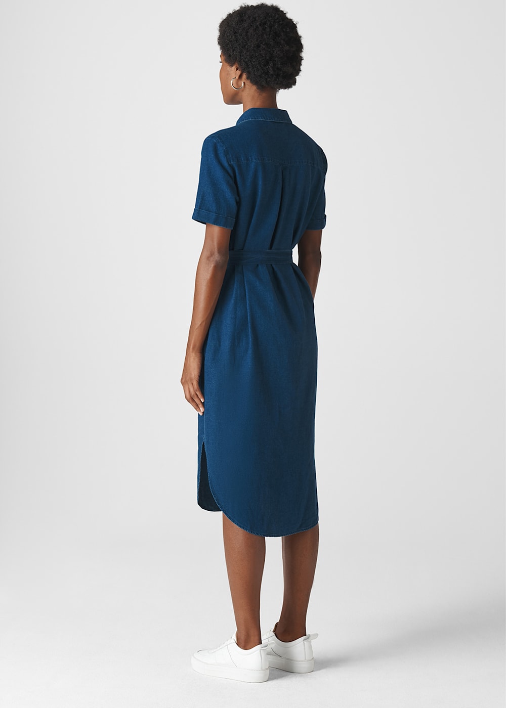 Denim Montana Linen Mix Dress WHISTLES Whistles UK
