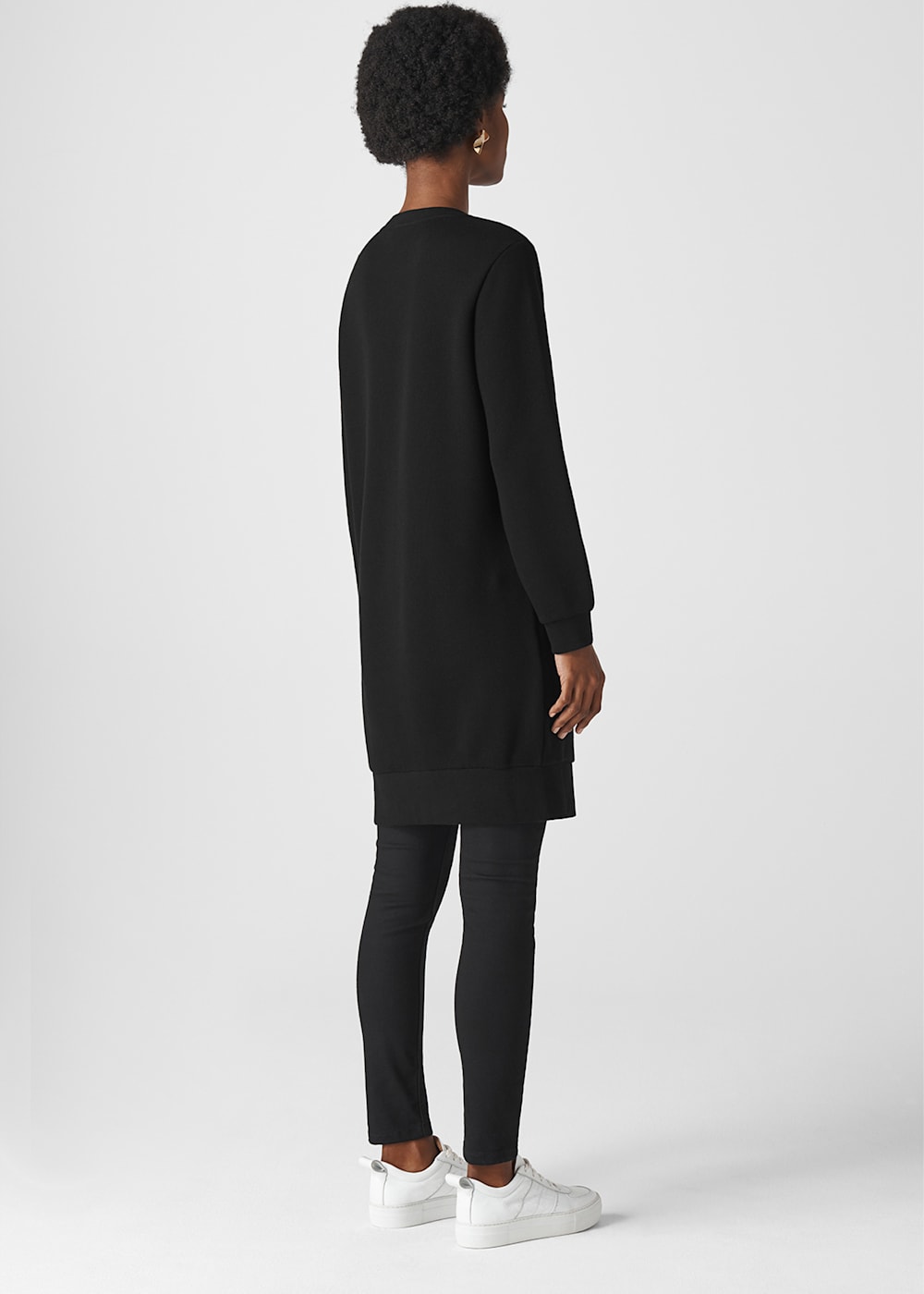 Black Ca Va Sweat Dress WHISTLES Whistles UK