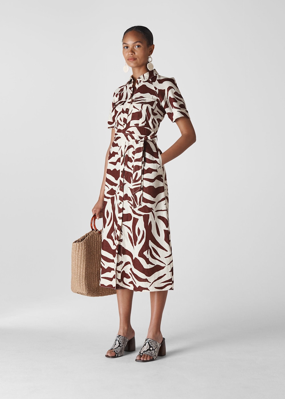 Zebra shirt dress online
