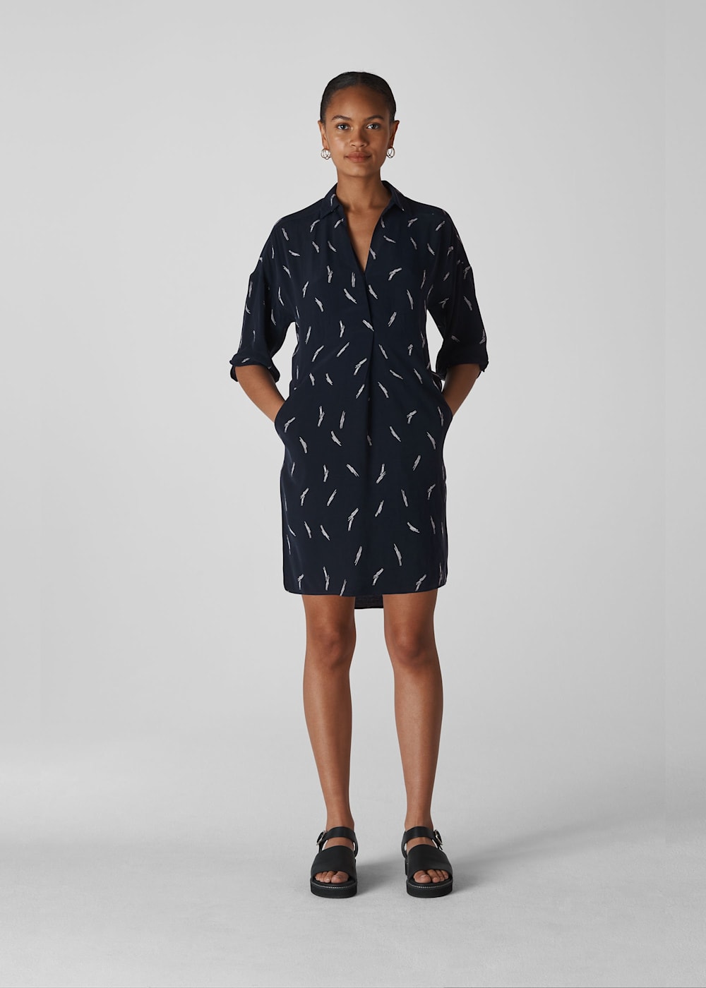 Whistles rowan print lola dress hot sale