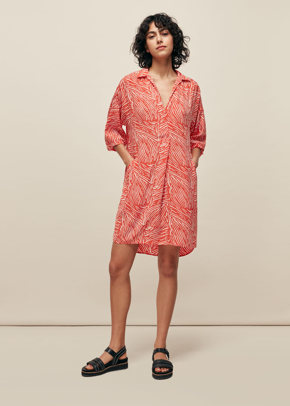 Whistles rowan print lola dress hot sale