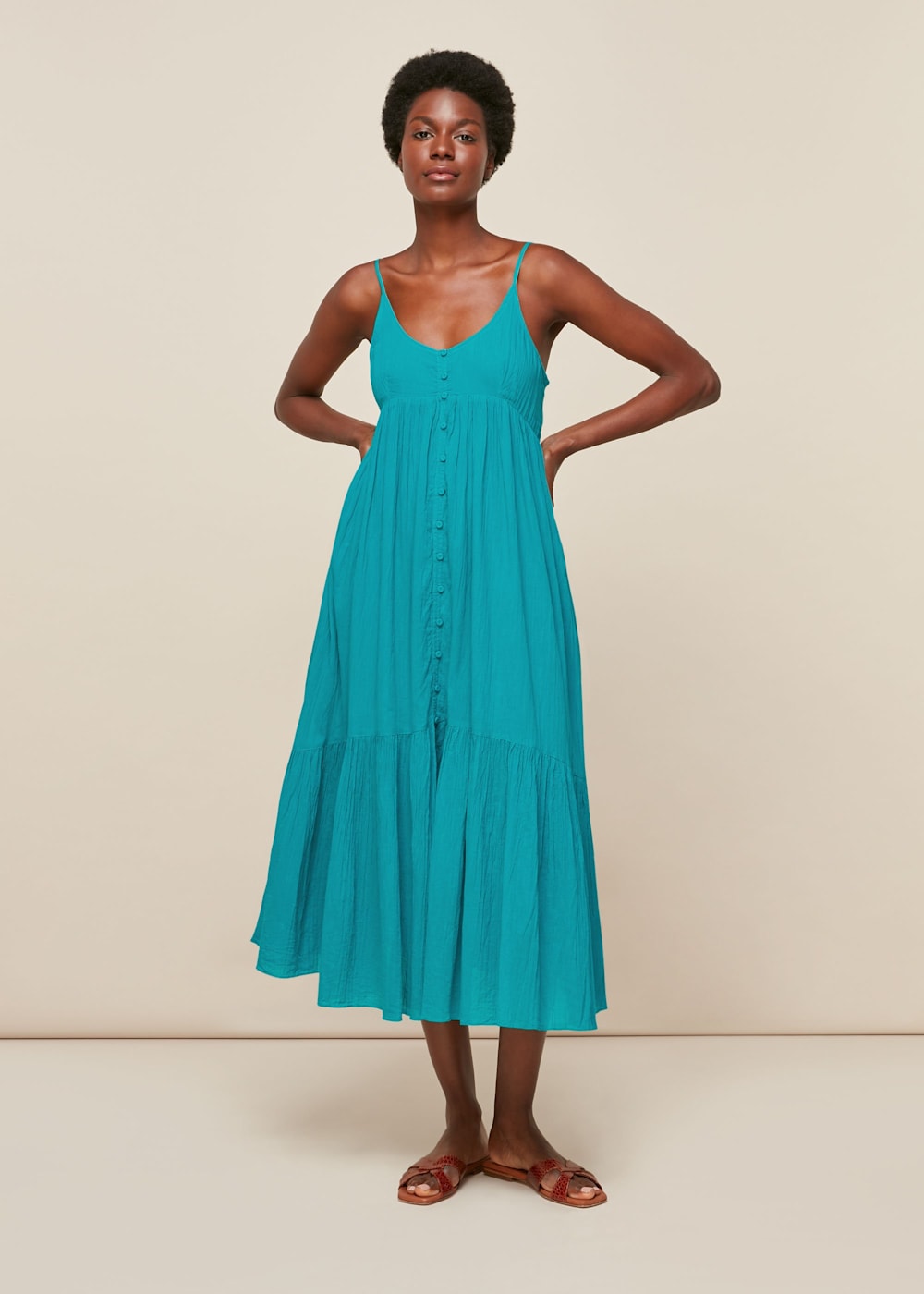 Turquoise tea length dress online