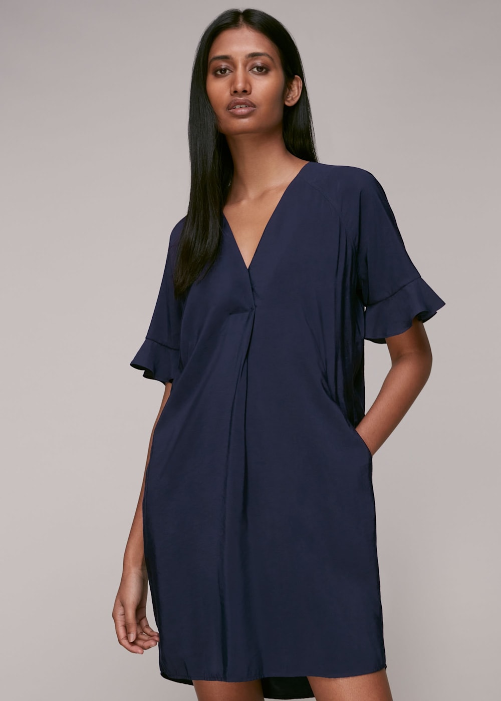 Navy Alba Dress WHISTLES Whistles US