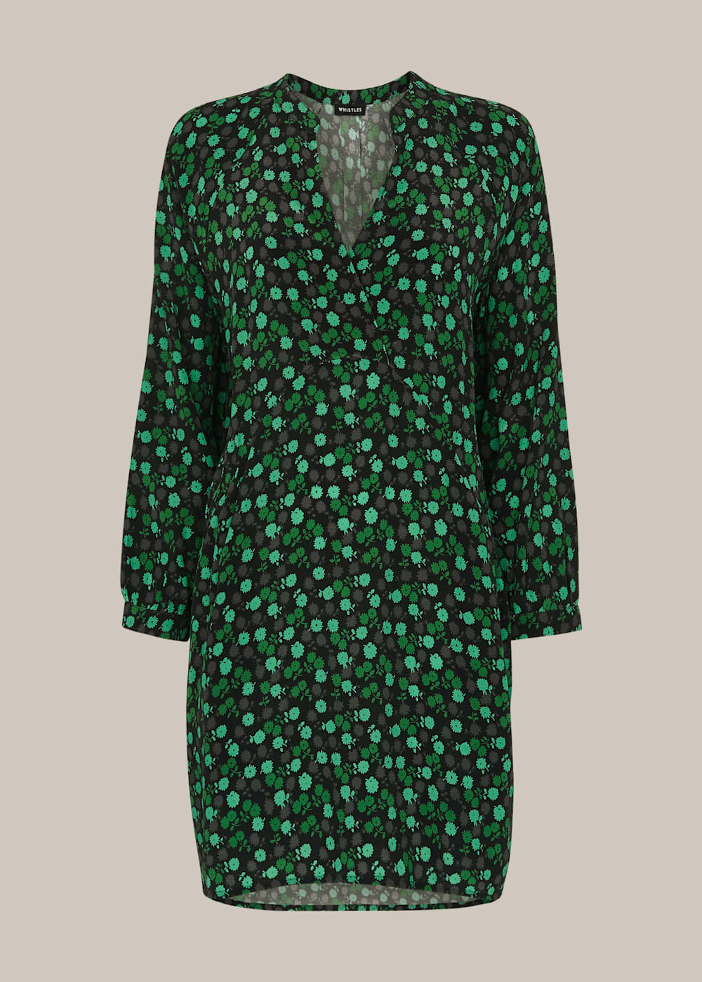 Whistles green ditsy dress hot sale