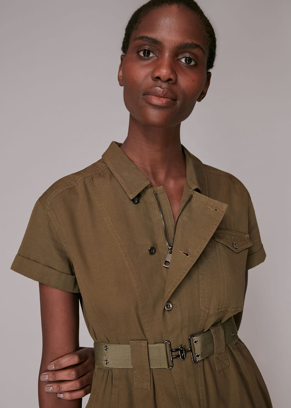 Khaki utility dress uk online