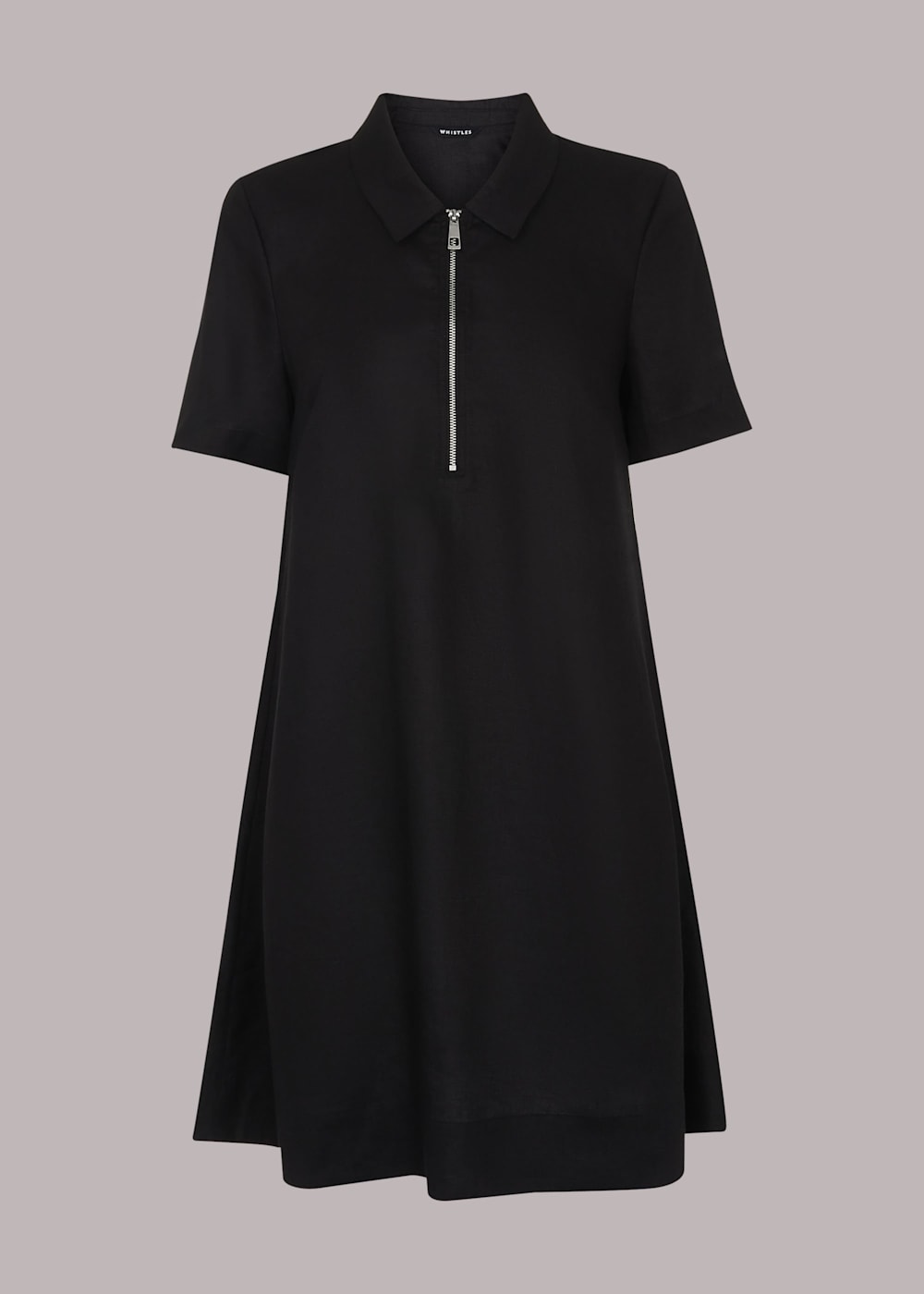 Black zip front dress new arrivals