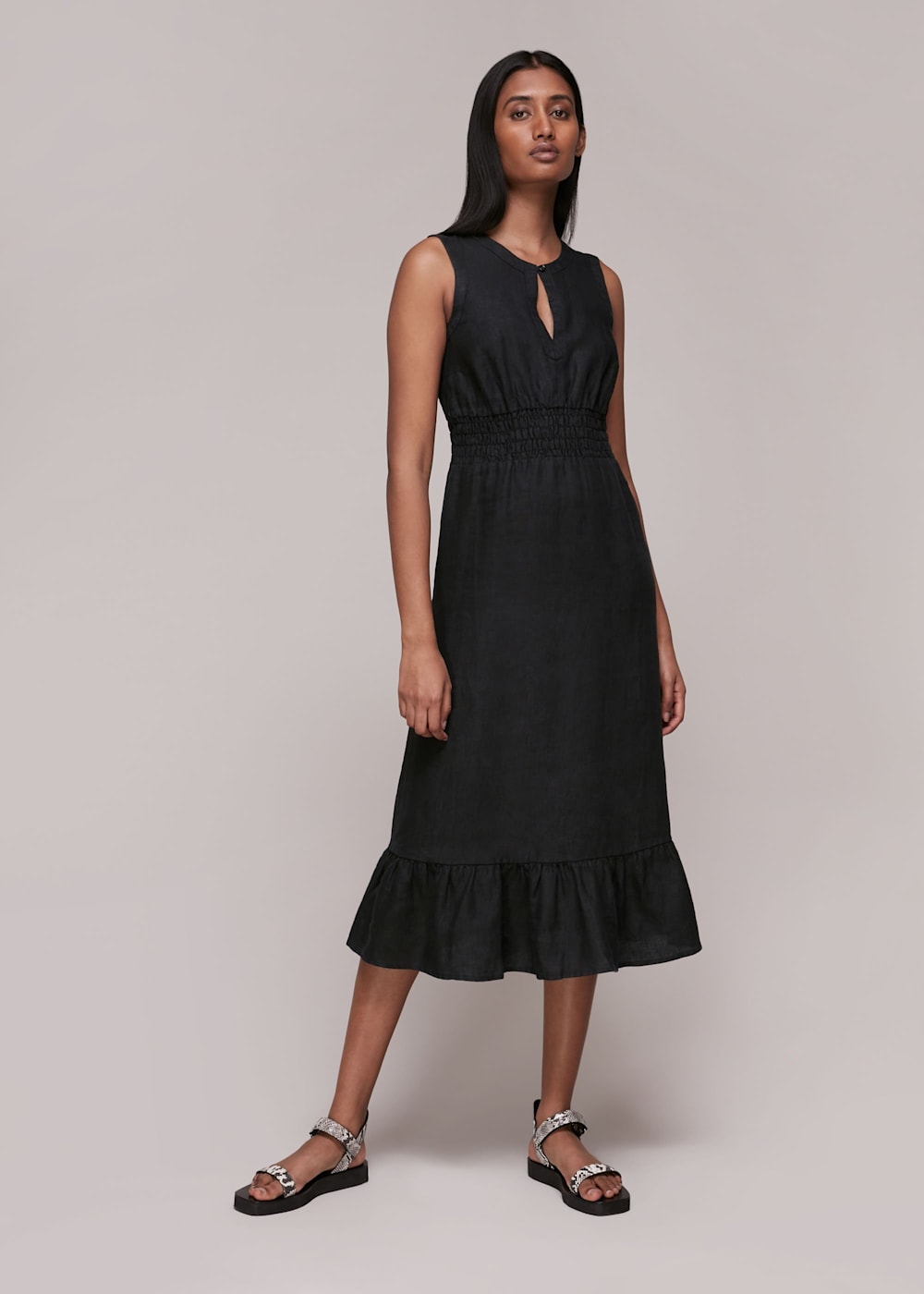 Black dress linen hotsell