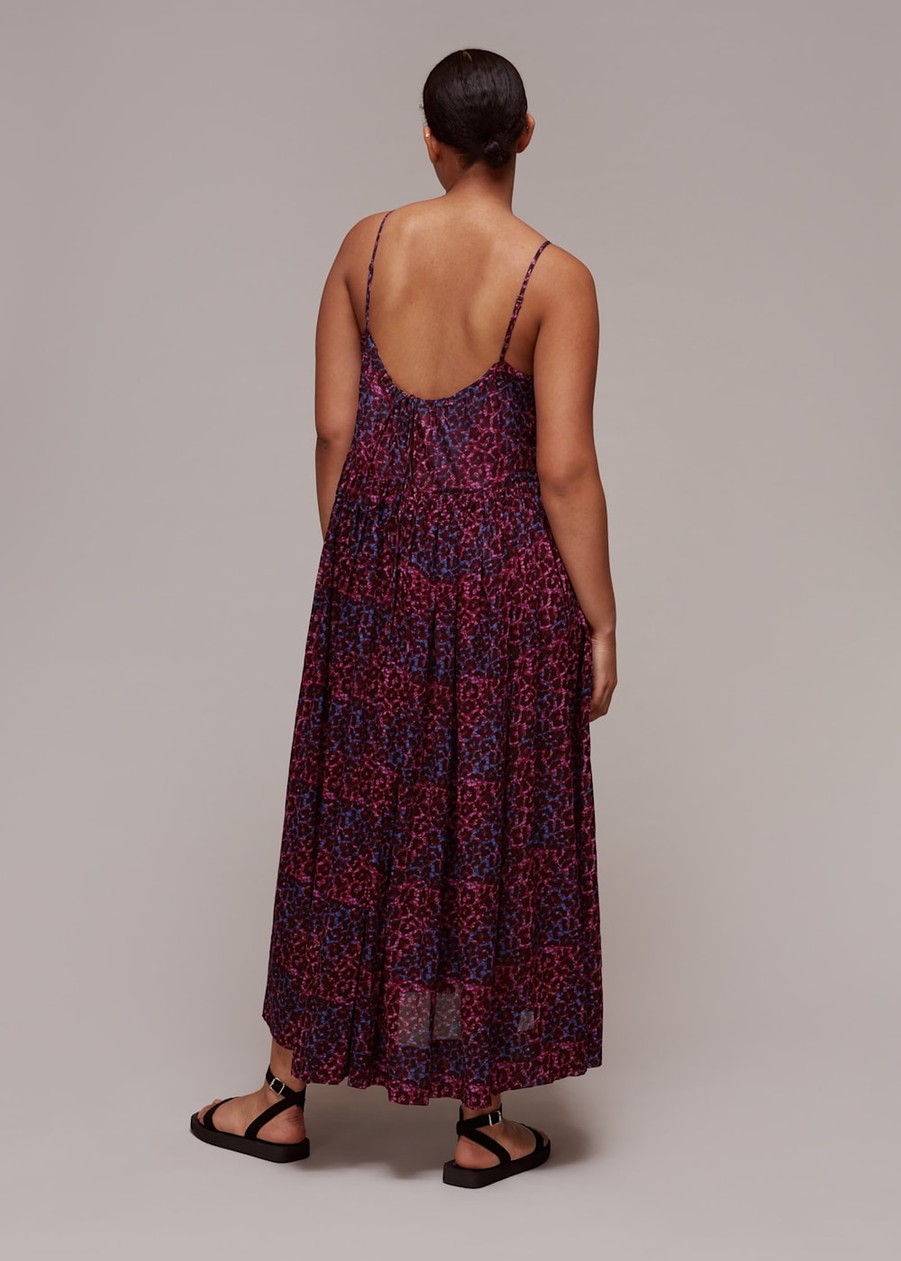 Pink Multi Carmen Leopard Beach Dress WHISTLES Whistles UK