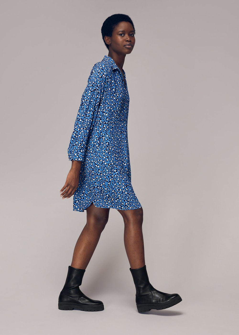 Next blue leopard print dress best sale