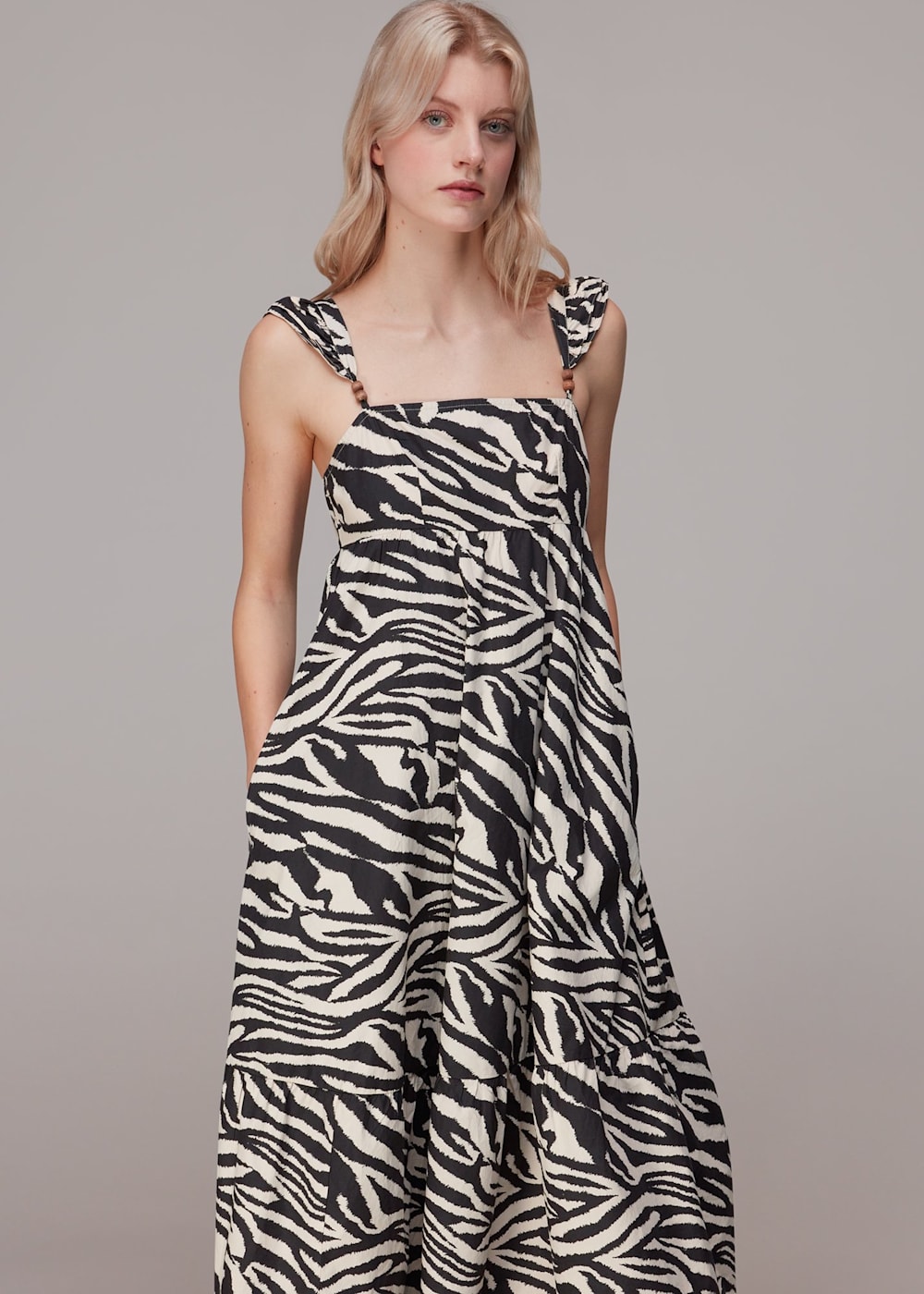 Multicolour Mountain Zebra Print Dress WHISTLES Whistles UK
