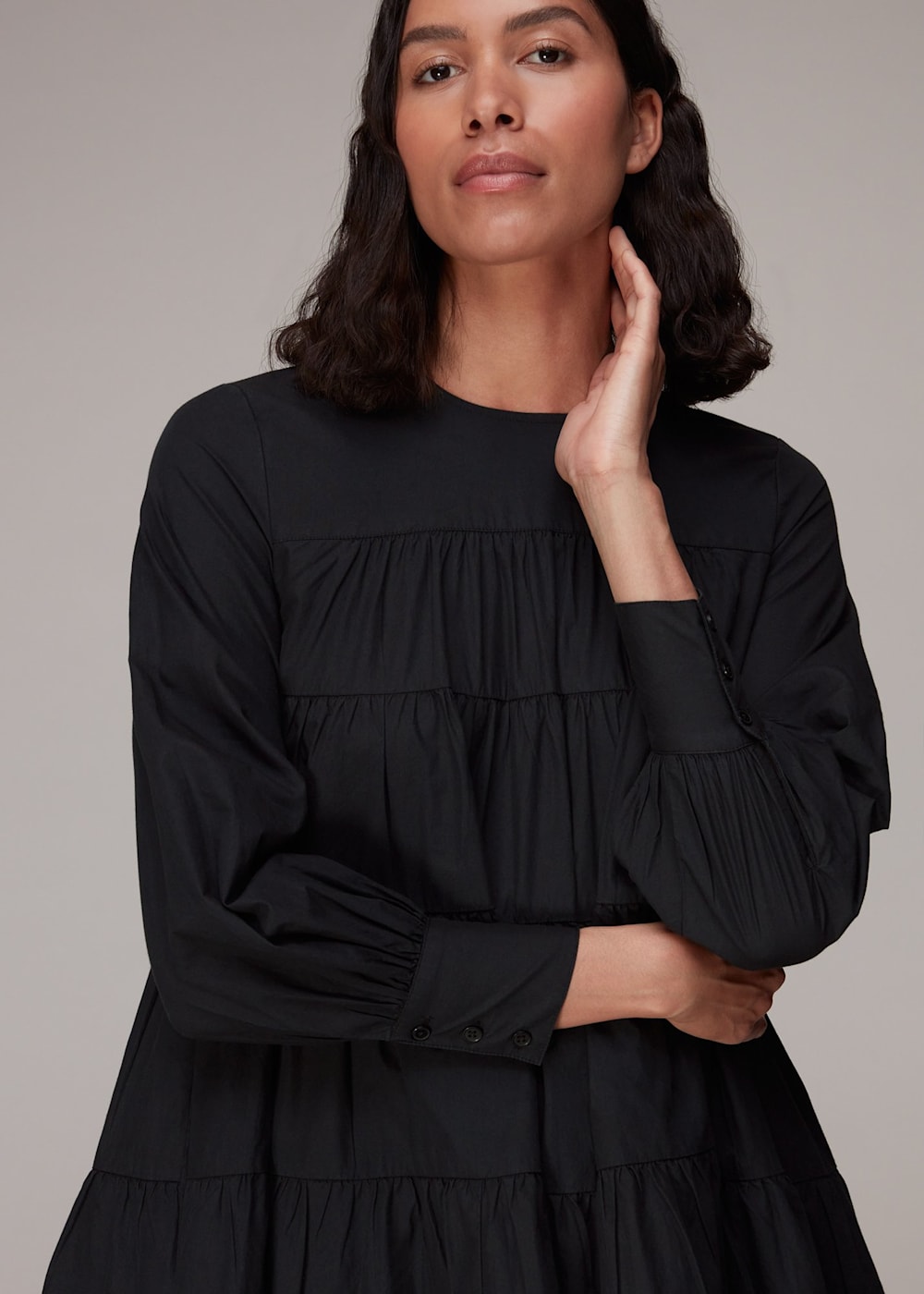 Black cotton dress uk on sale