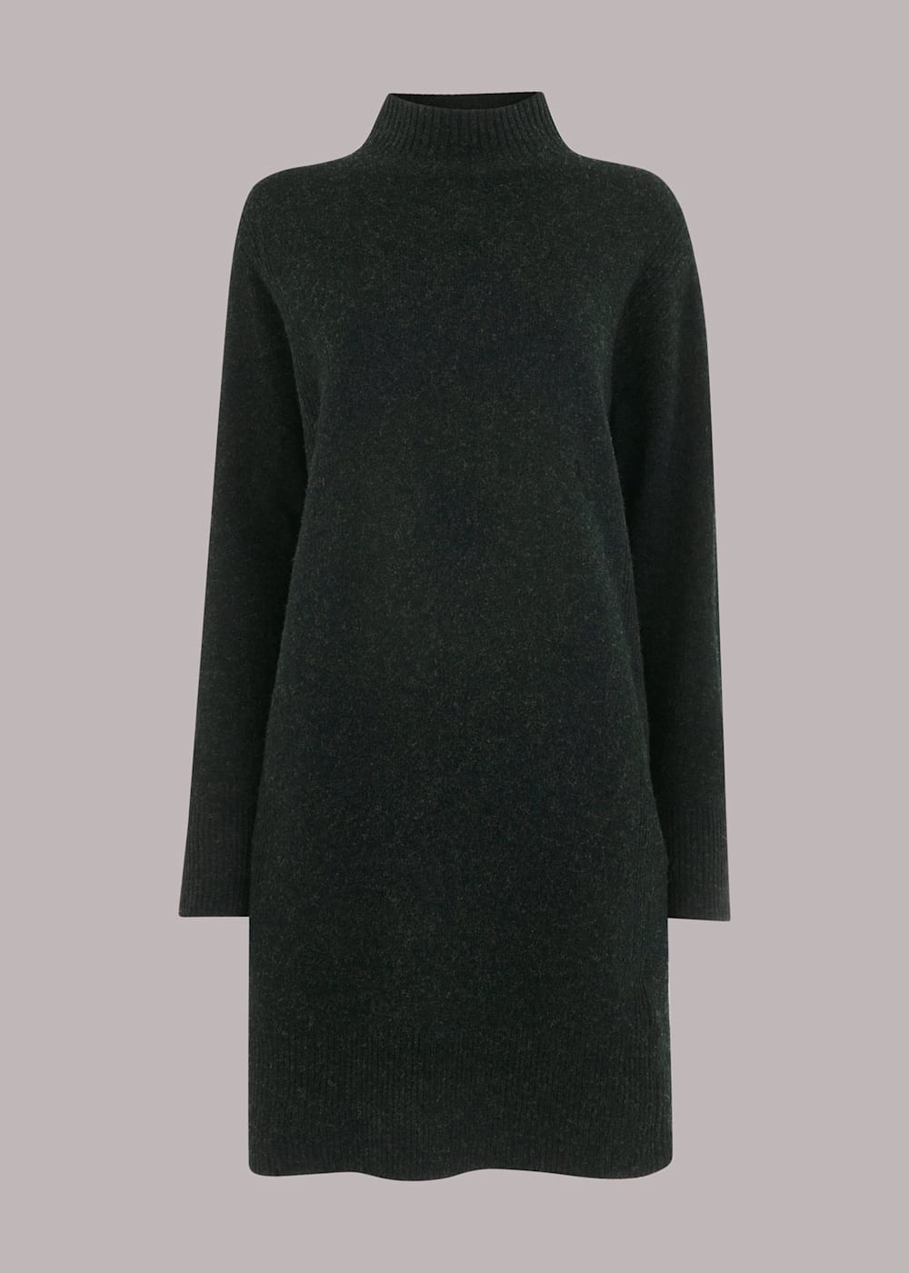 Black funnel neck dress sales