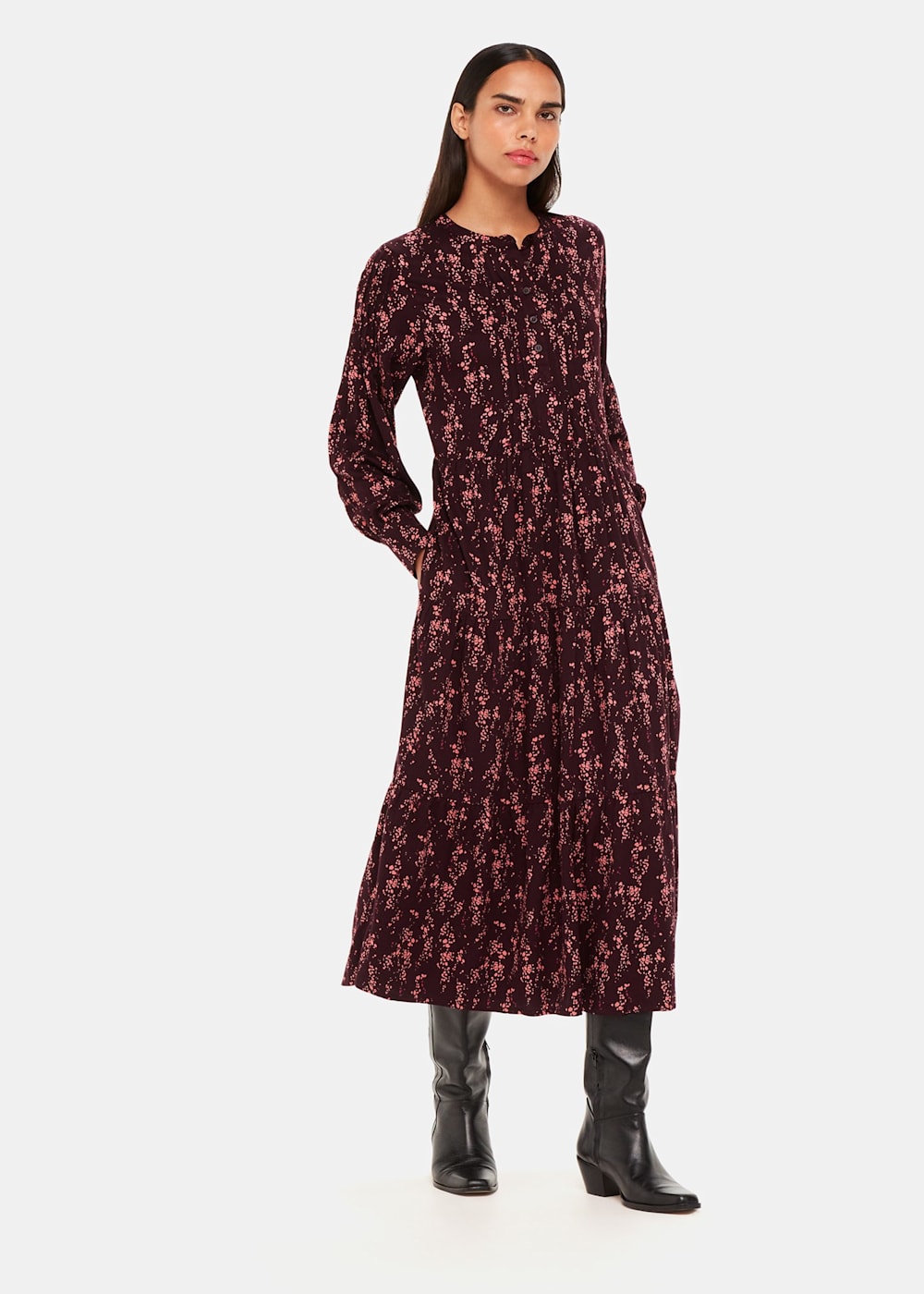 Pink trapeze dress sales