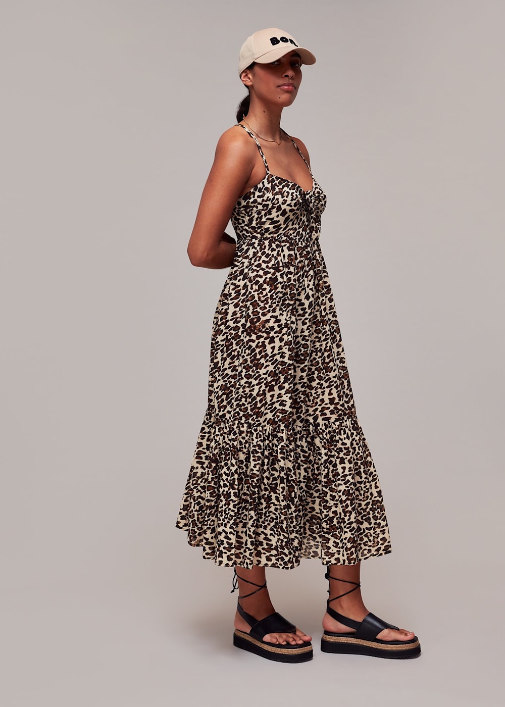 Beach print dress clearance