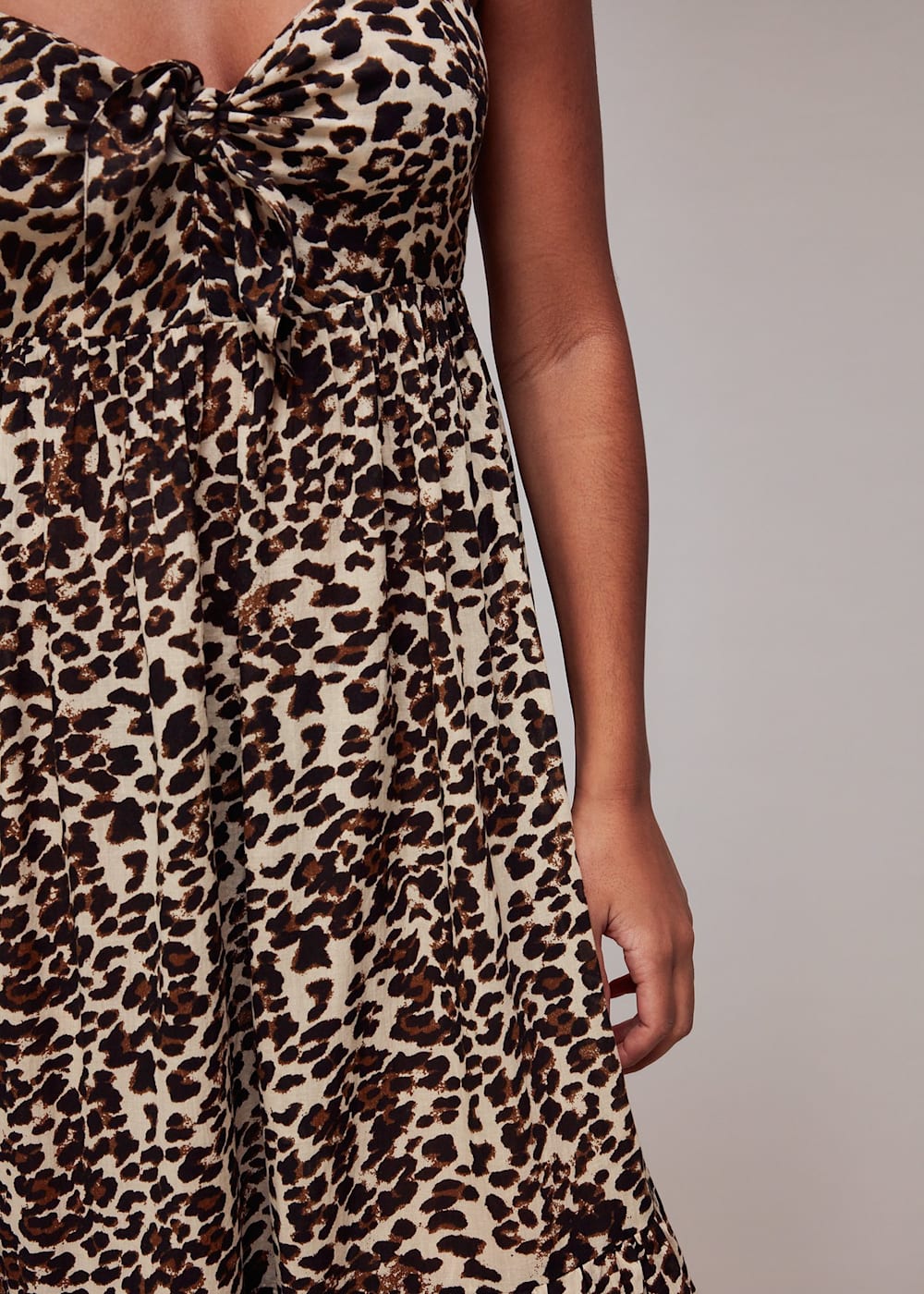 Leopard tie front dress hotsell