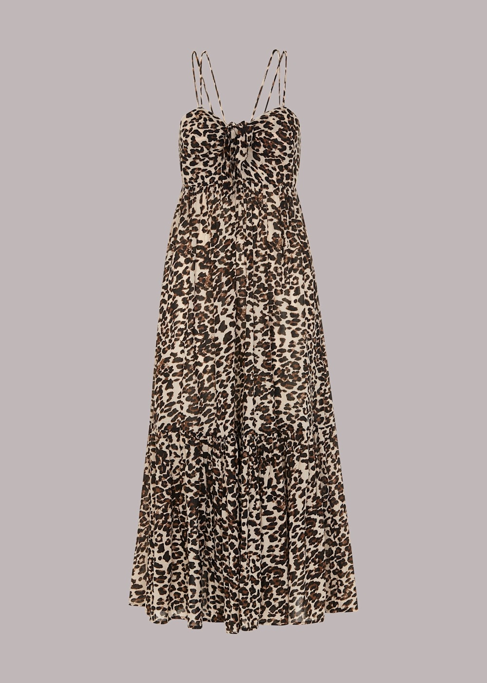 Leopard tie front dress on sale