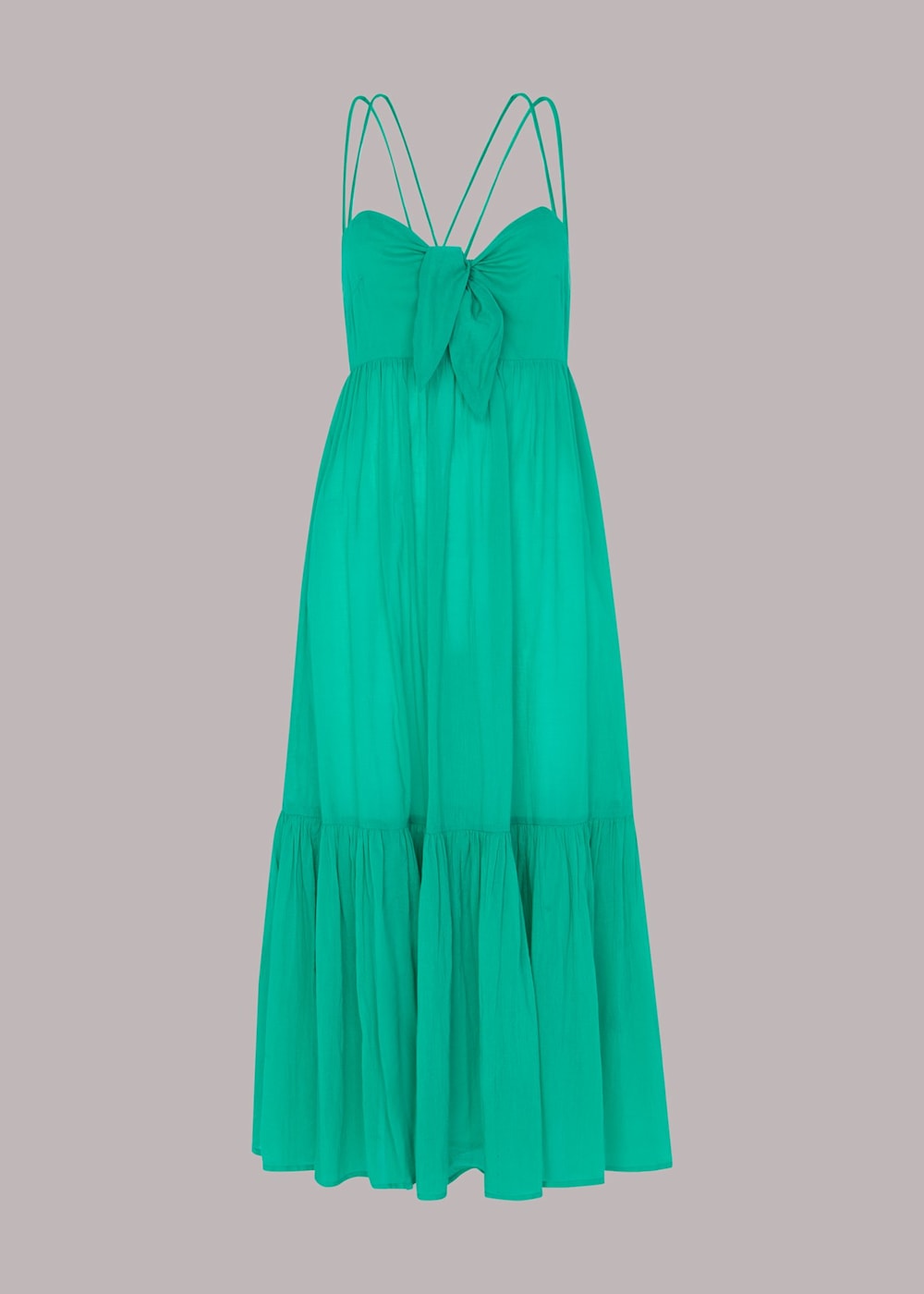 Green Tie Front Beach Dress WHISTLES Whistles UK