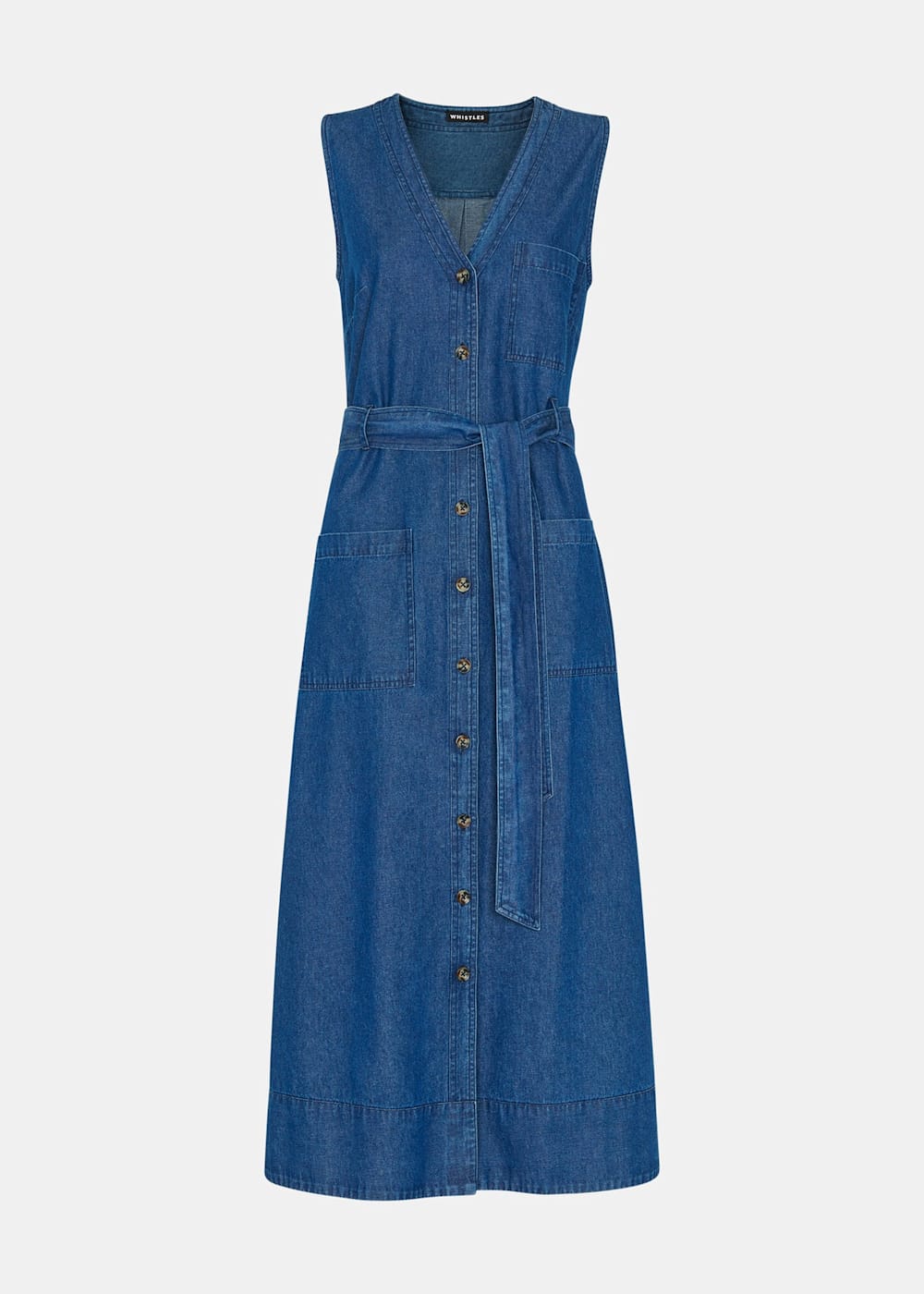 Denim Cody Chambray Dress WHISTLES Whistles UK