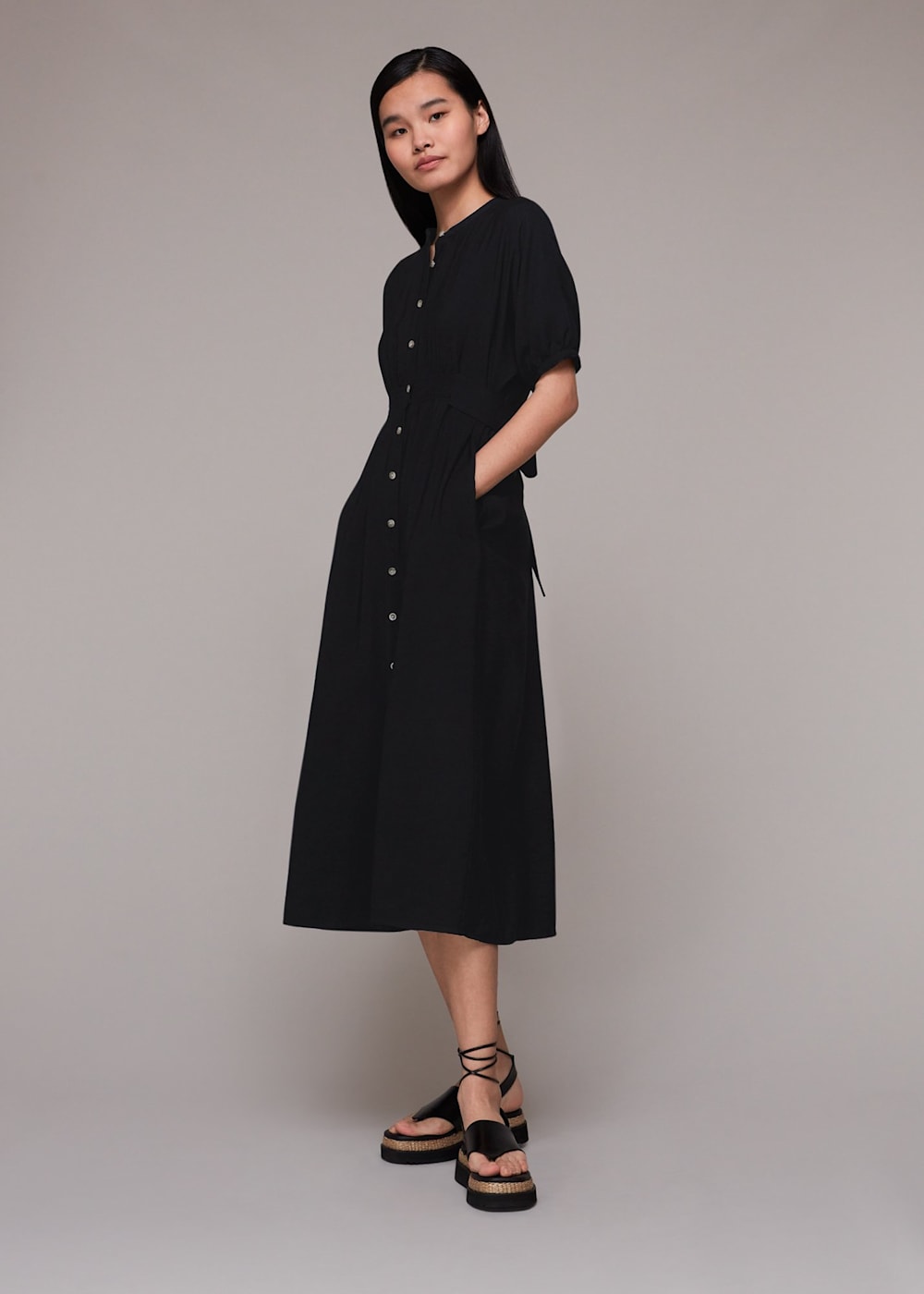 Black midi dress near me online