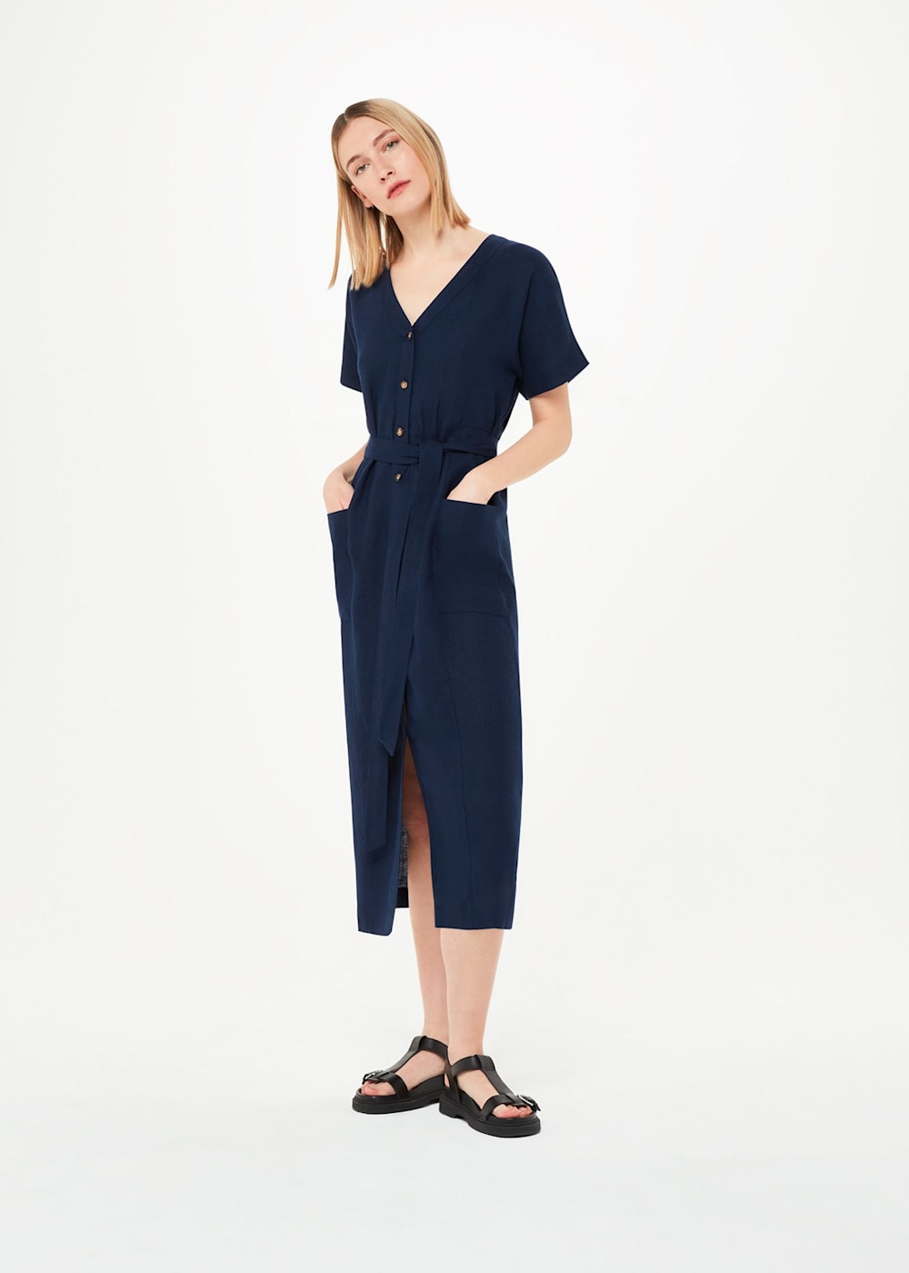 Whistles tansey linen dress online