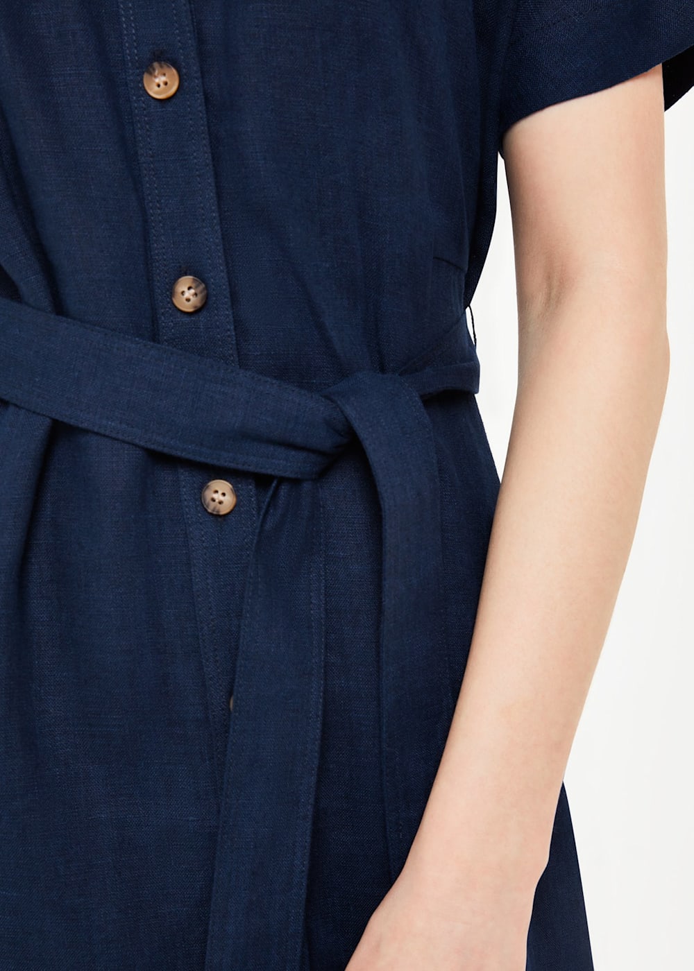 Navy linen dress uk sales