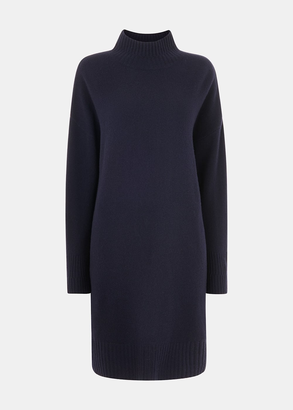 Navy blue wool dress cheap