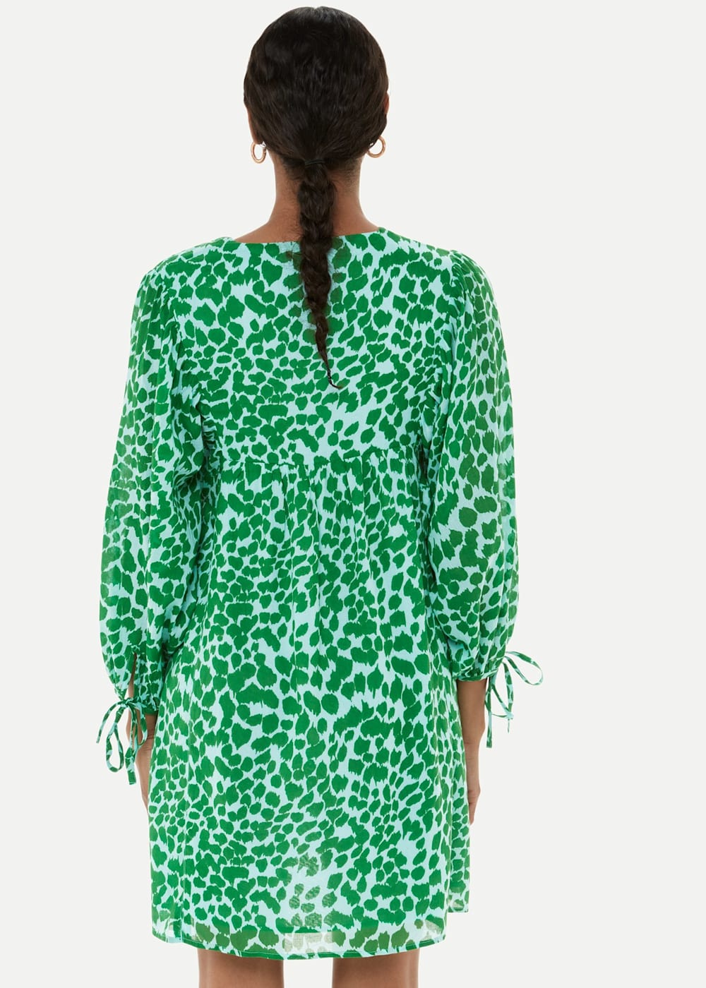 Green Multi Smooth Leopard Trapeze Dress WHISTLES Whistles UK