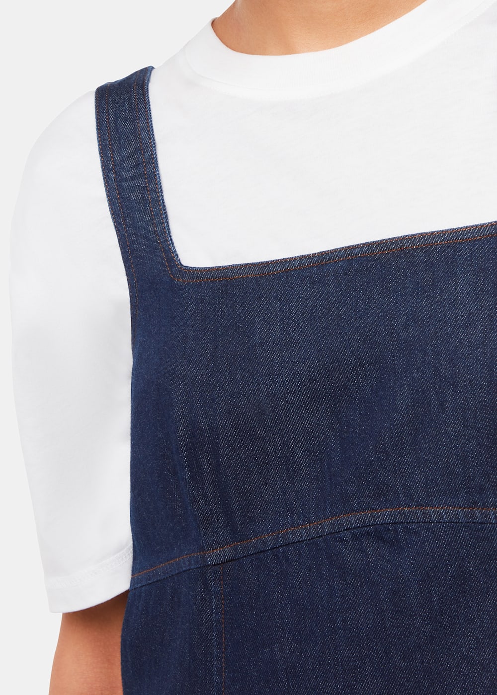 Denim Denim Pinafore Dress | WHISTLES | Whistles US |