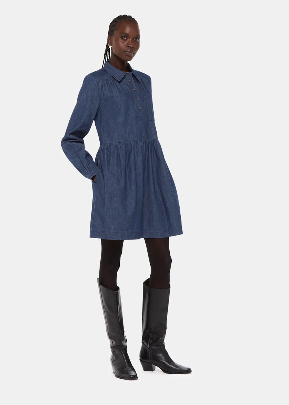Thought denim dress outlet
