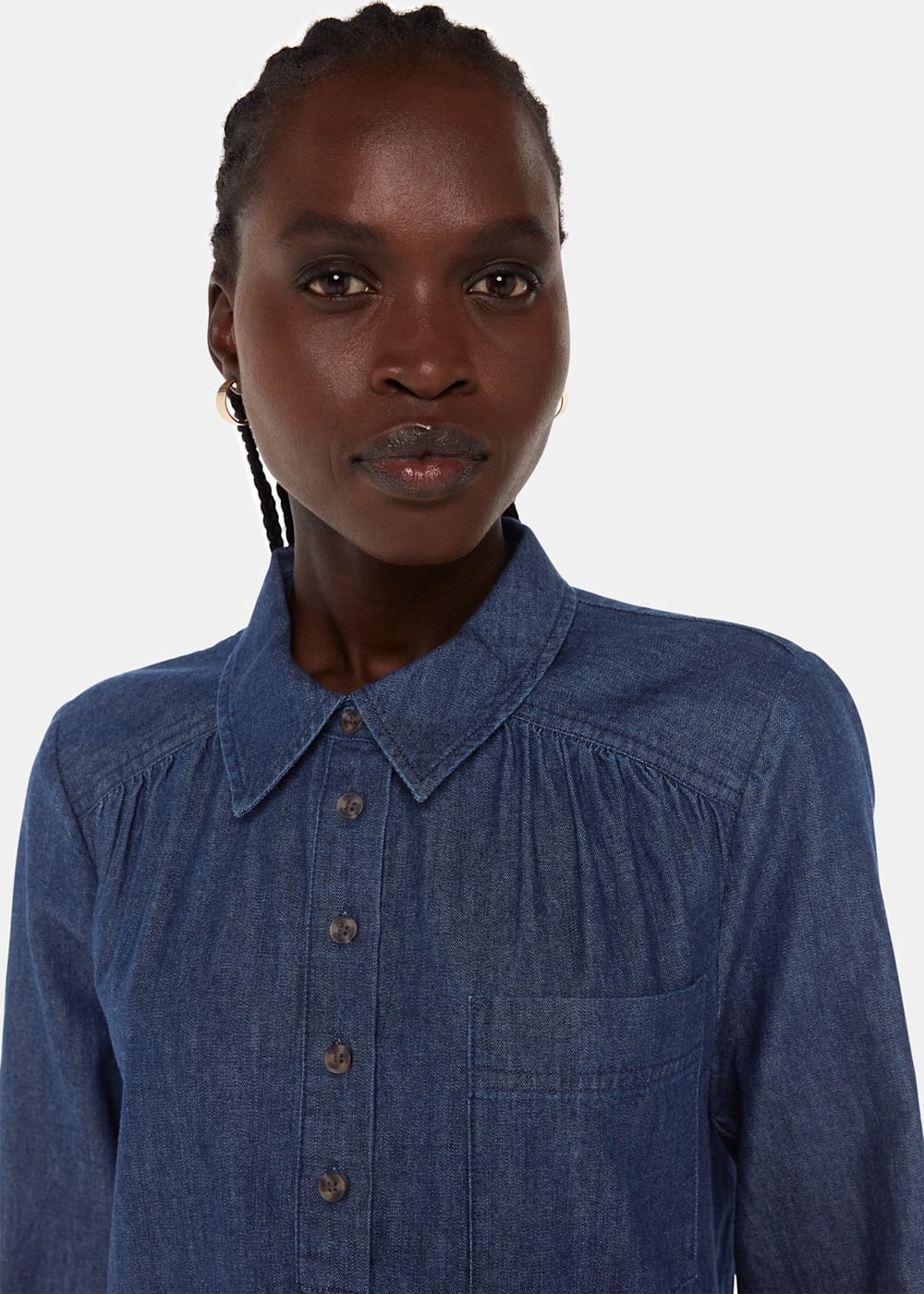 Black chambray dress shop