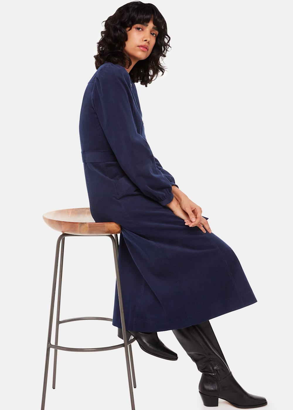 Navy cord dress discount