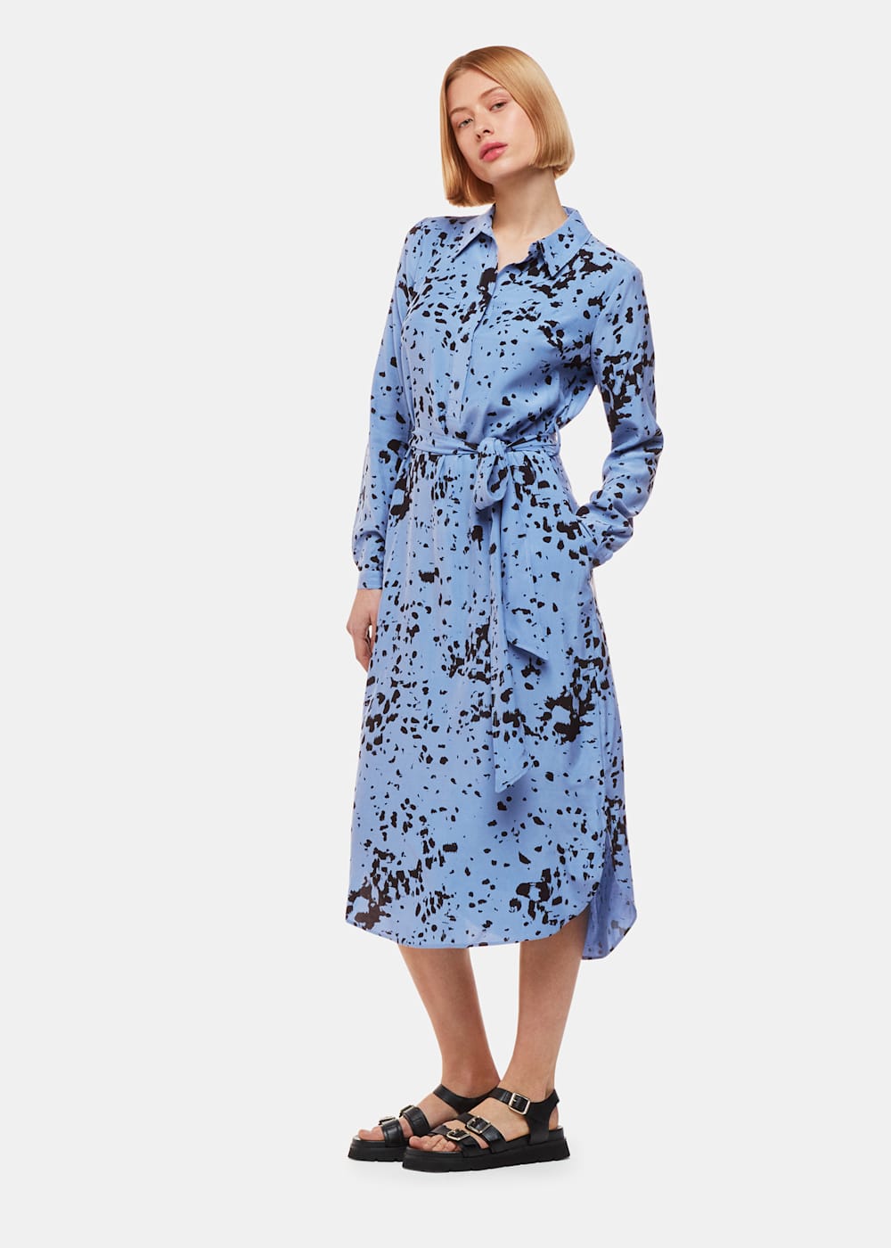 Whistles blue spot dress hot sale