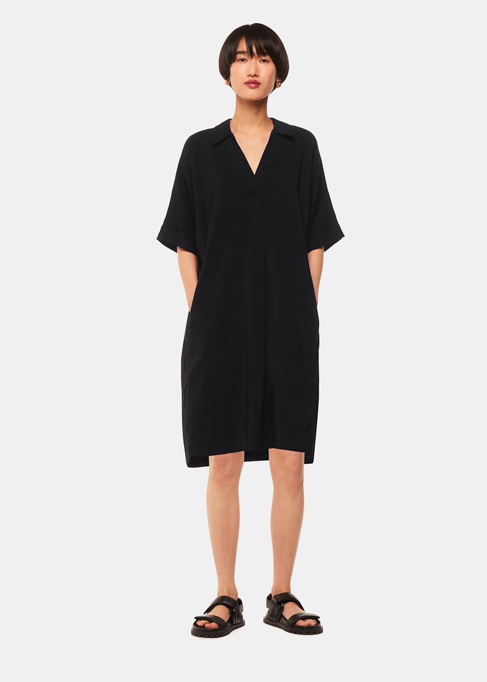 Black Melanie Dress WHISTLES Whistles UK