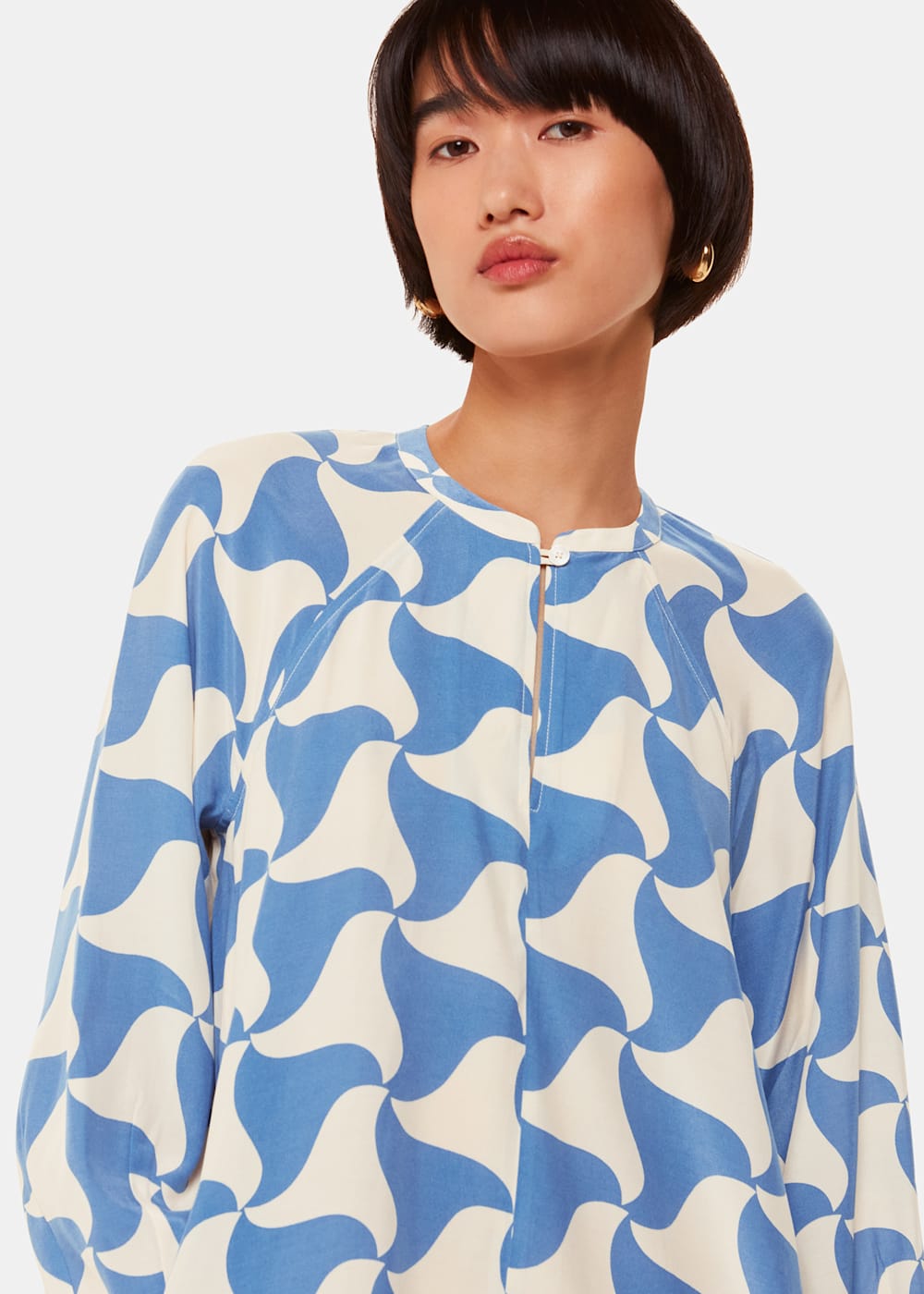 Whistles triangle print shirt dress 2025