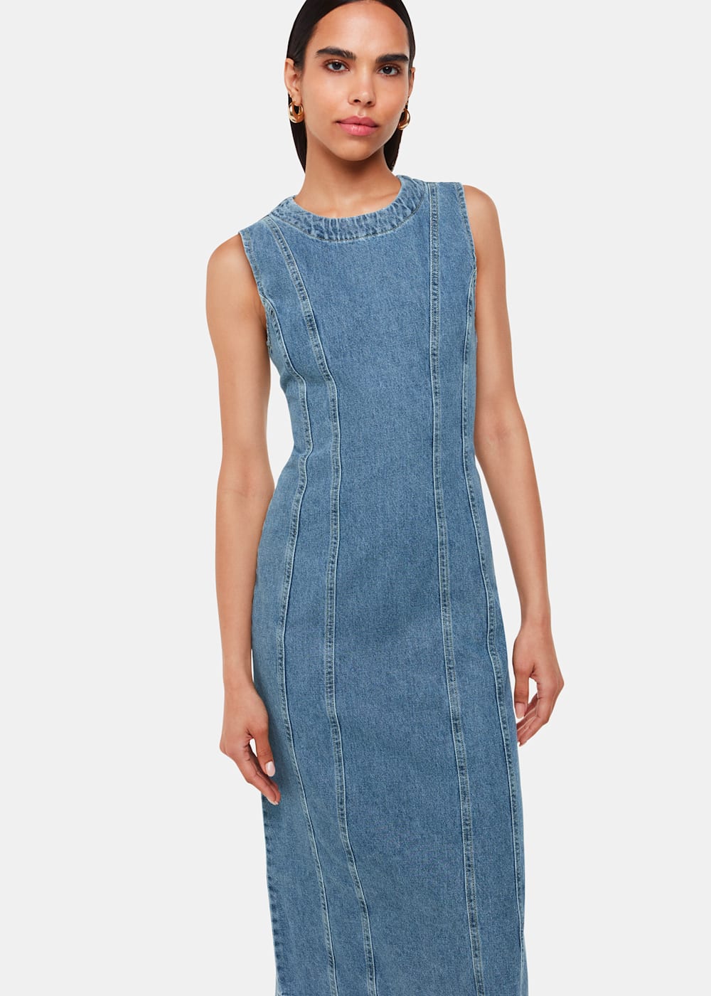 Sleeveless denim dress 2025