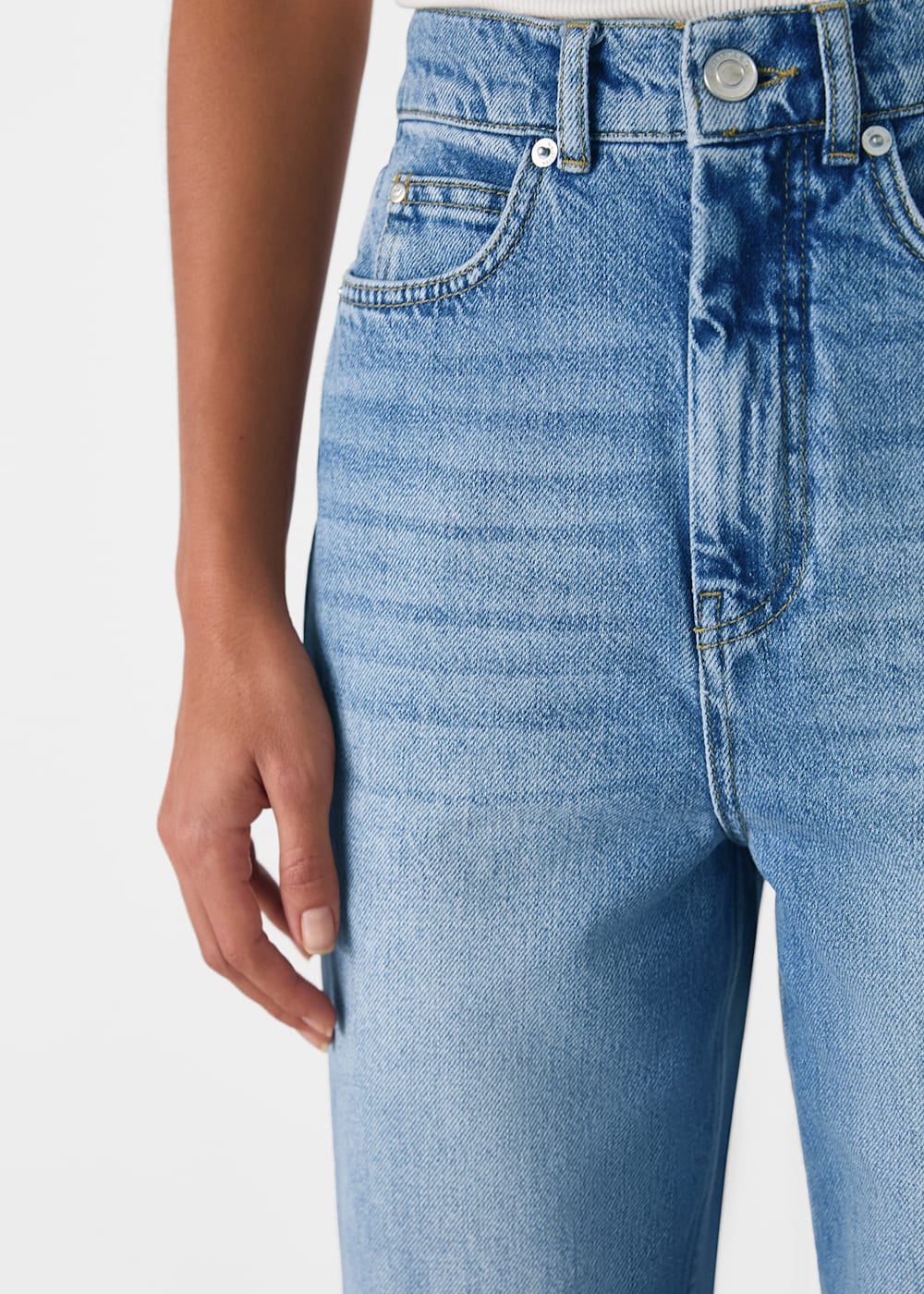 Light Wash High-Waisted Barrel Leg Jeans | Whistles Light Wash High-Waisted Barrel Leg Jeans | Whistles