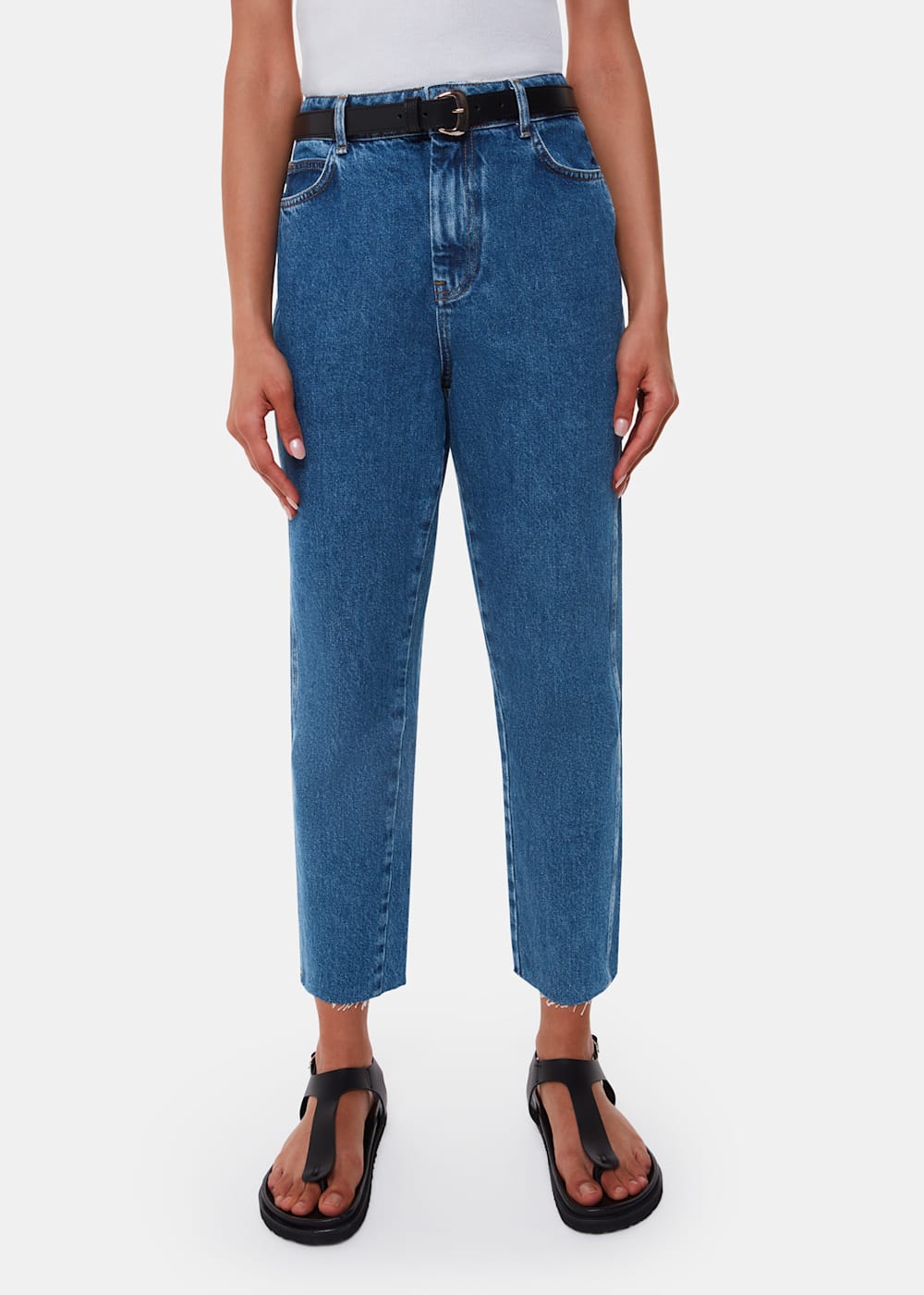 Denim Authentic Slim Frayed Jean