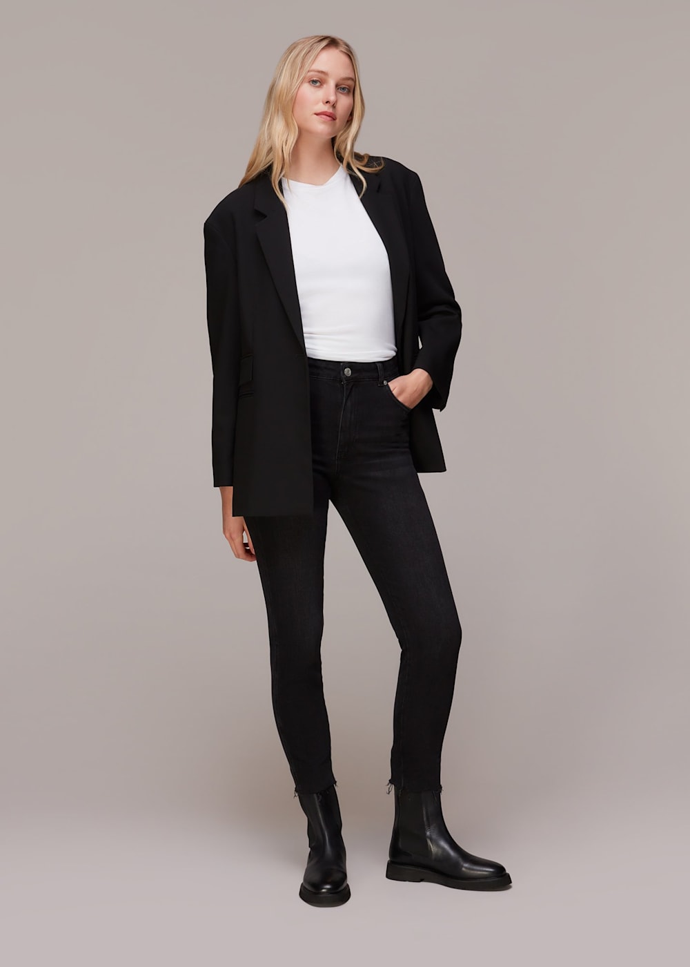 Black jeans formal outfit online