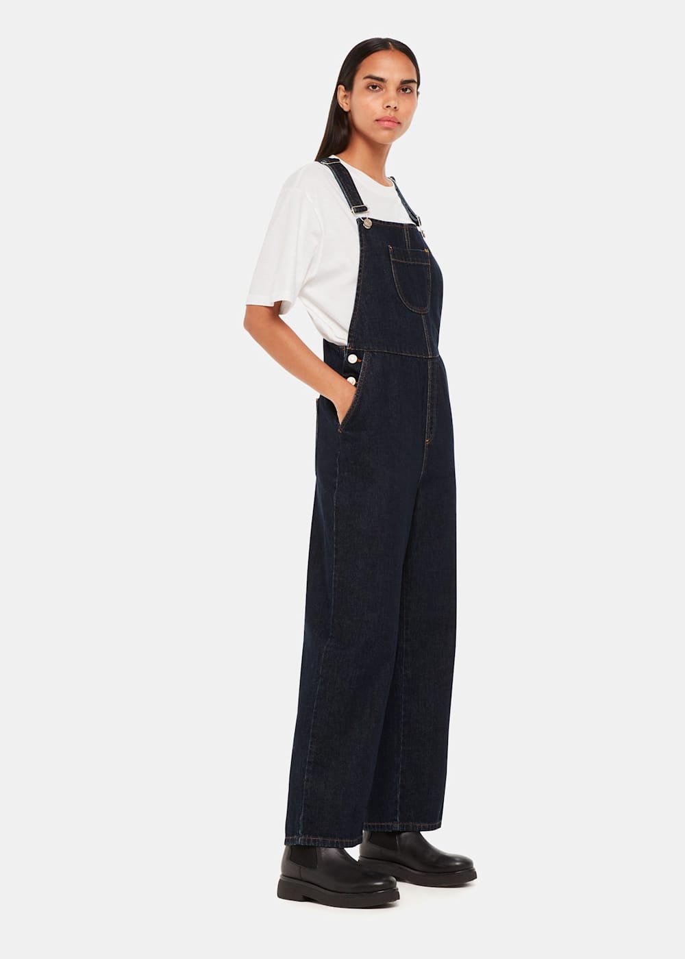 Wide leg denim dungarees uk new arrivals