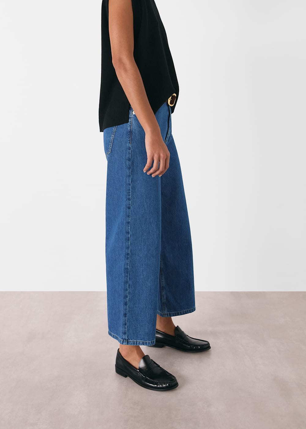 Denim Wide Leg Cropped Jean | WHISTLES | Whistles US | Denim Wide Leg Cropped Jean | WHISTLES | Whistles US |