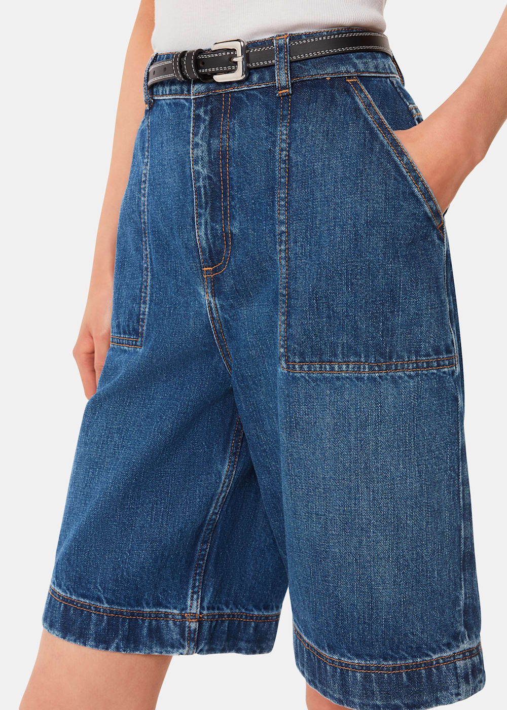 Longline denim short deals