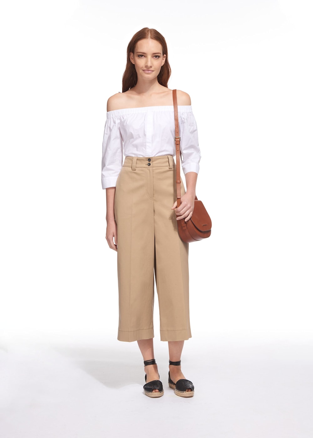 Cotton Wide Leg Trouser