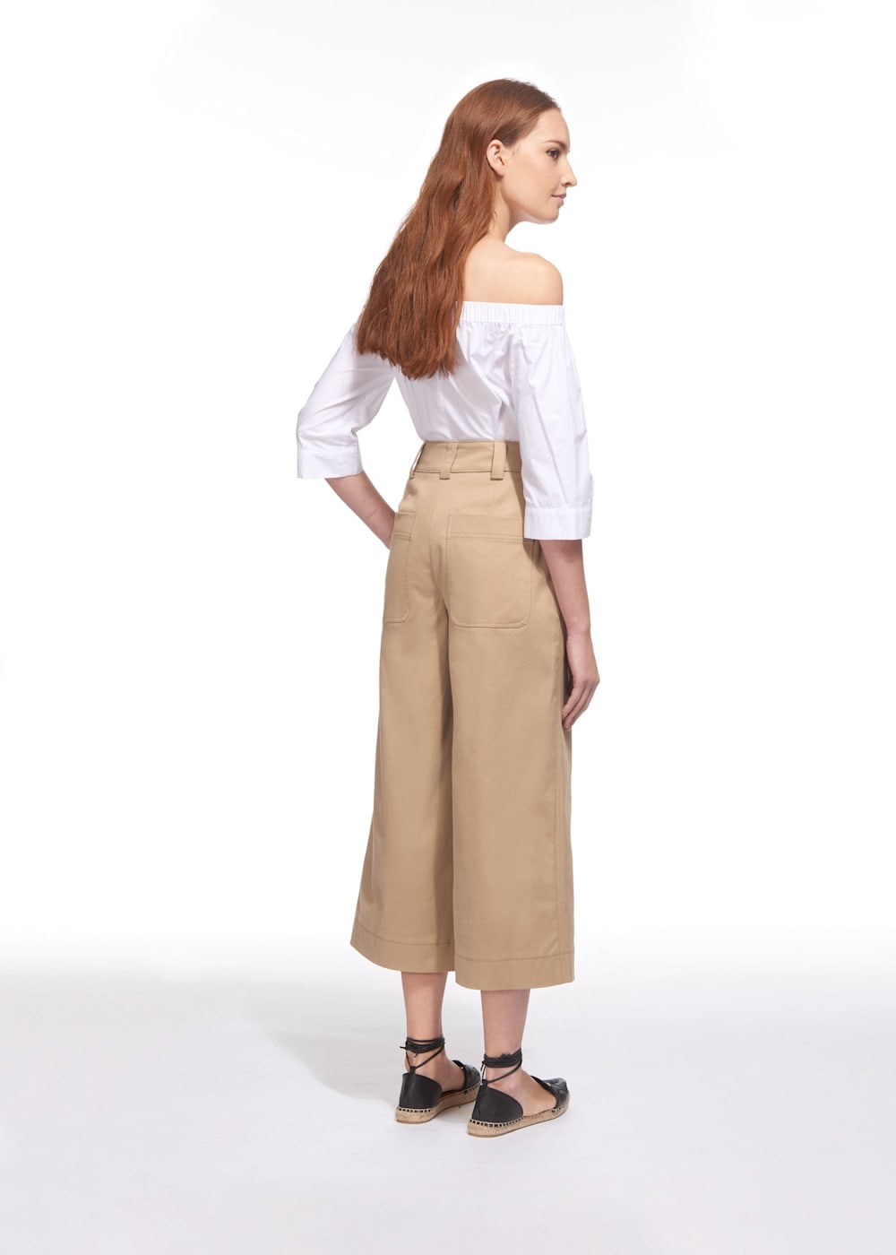 Cotton wide leg trousers uk best sale
