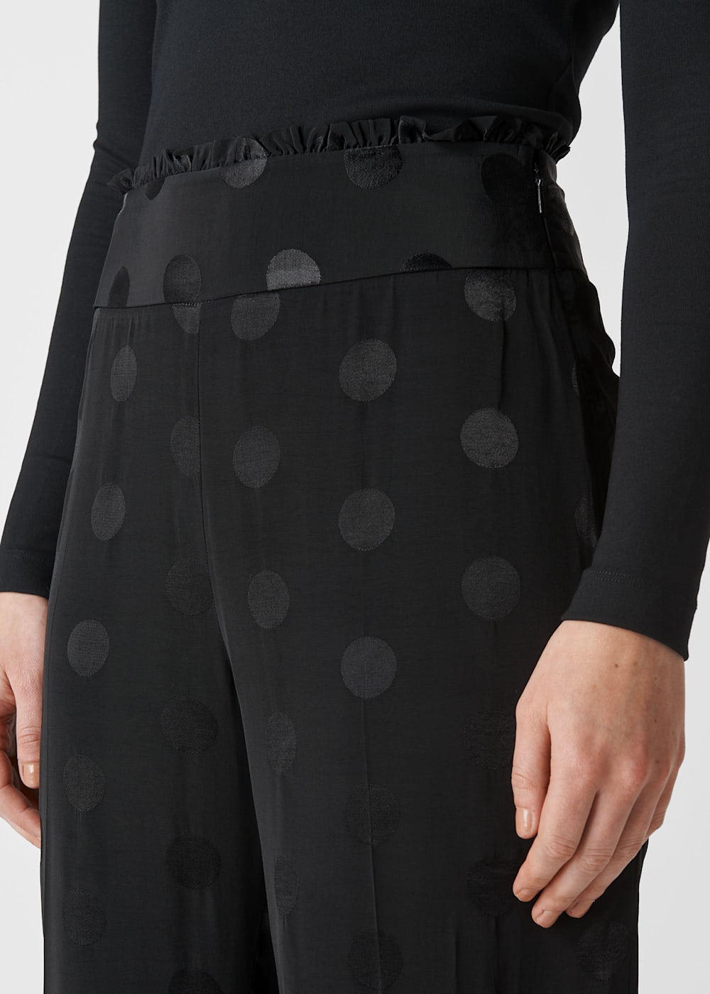 Polka dot jacquard skirt zara sale