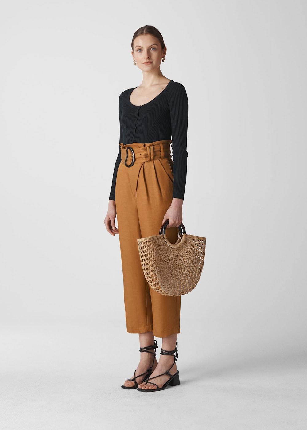 Full length paper bag trousers hotsell